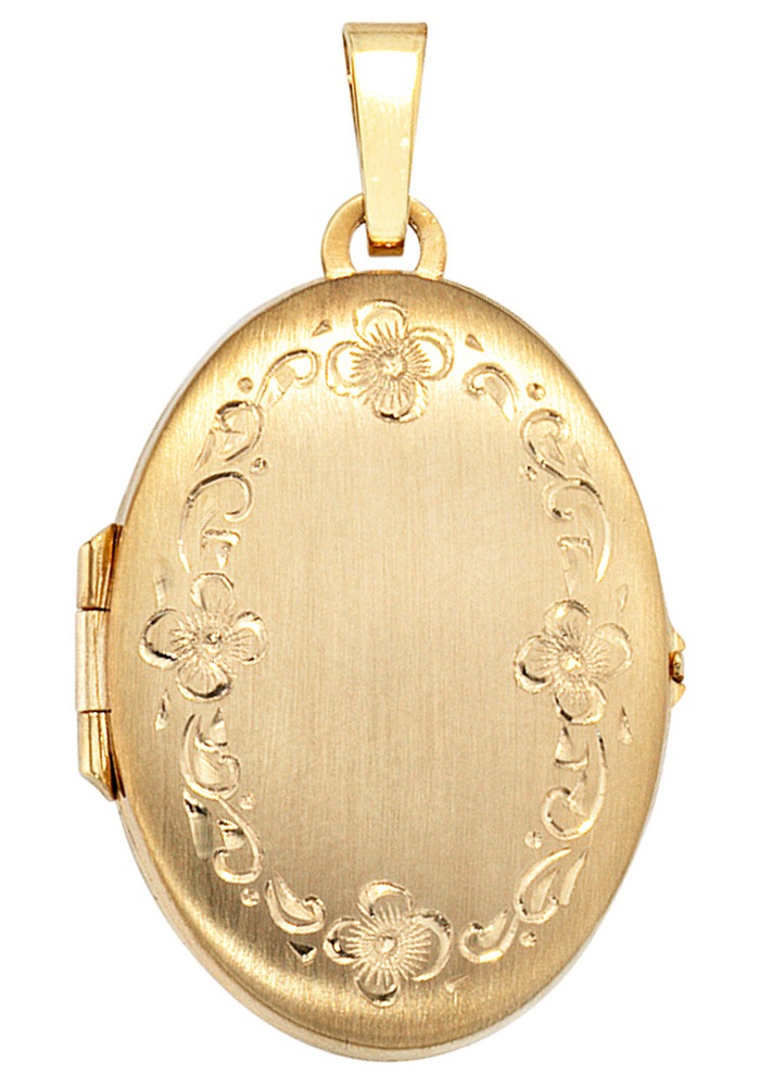 »Anhänger JOBO Medaillon Medallionanhänger Gold oval« 333