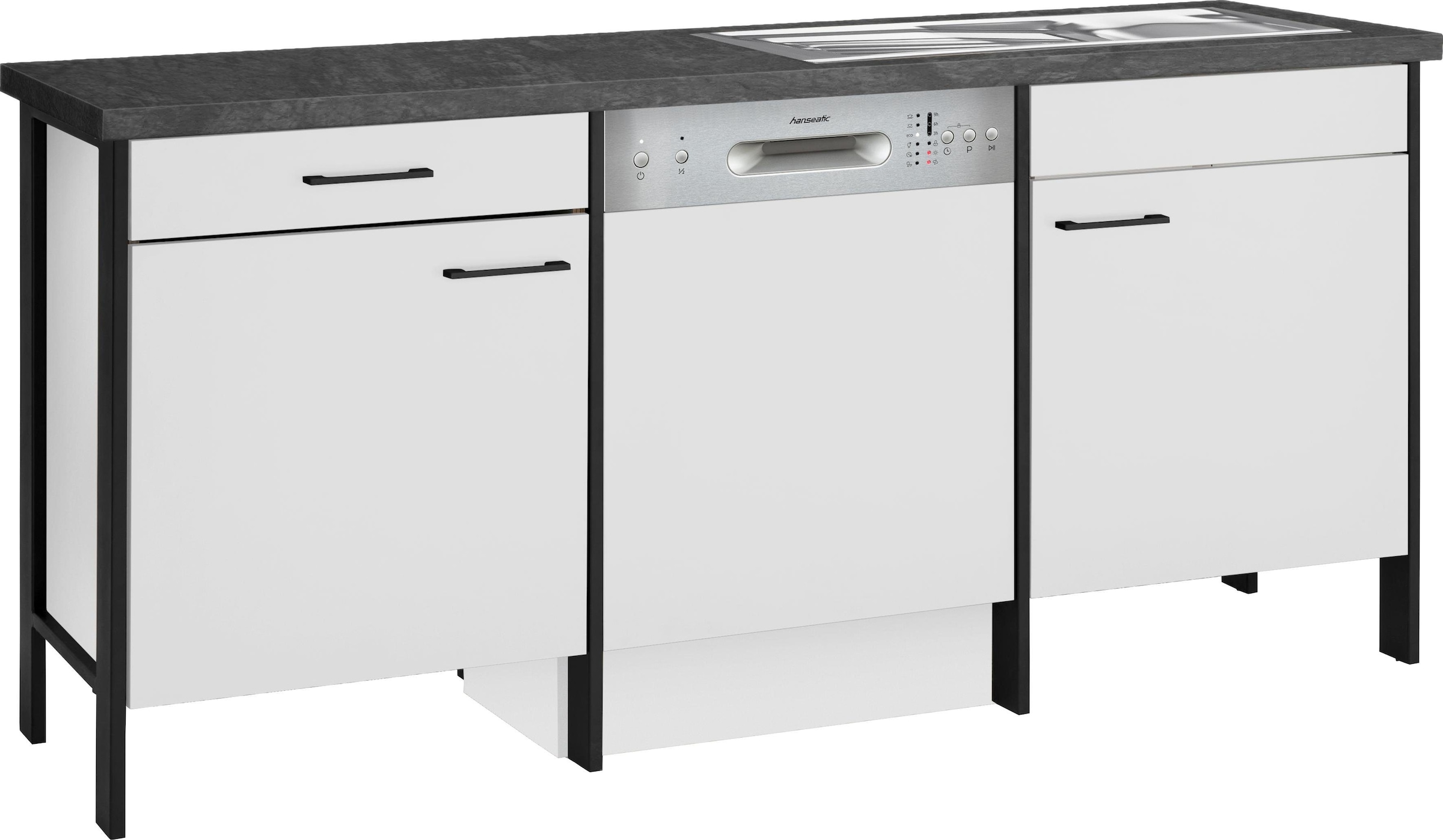 OPTIFIT Spülenschrank "Tokio", 192 cm breit, mit Stahlgestell, mit Vollauszug