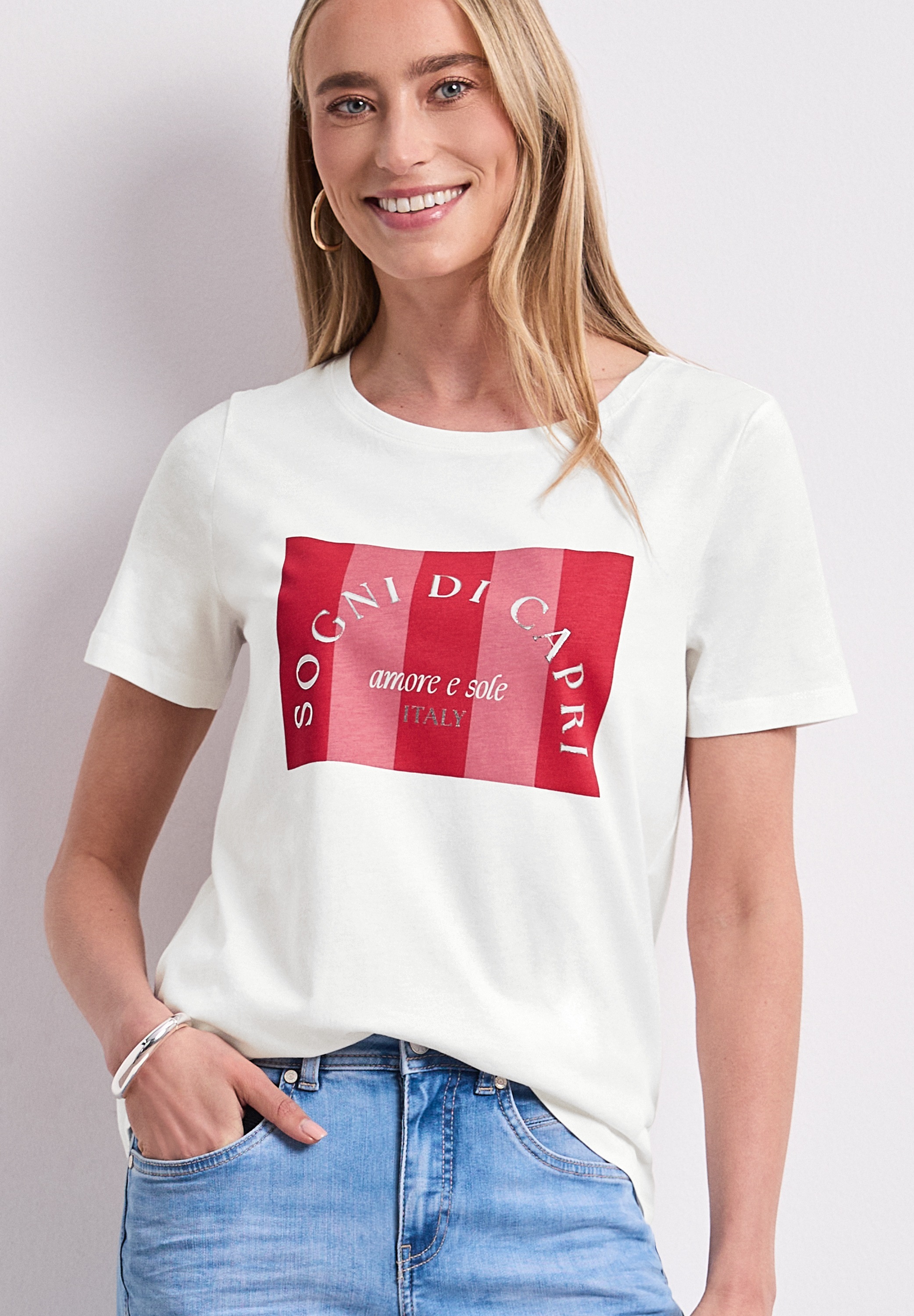 STREET ONE Print-Shirt im soften Baumwoll-Mix