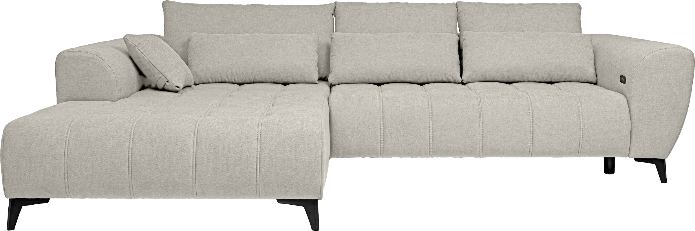 WERK2 Ecksofa "Garay, XXL-Liegefläche: elektrisch ausziehbar auf ca. 228×12 günstig online kaufen