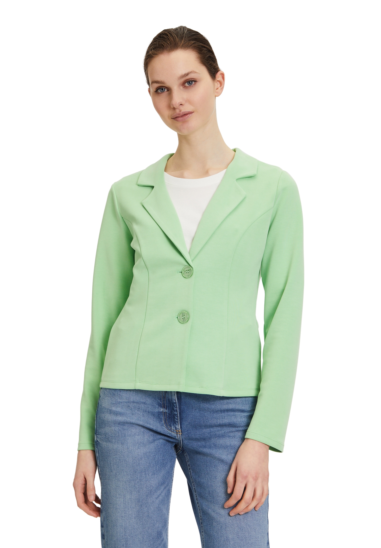 Betty Barclay Jackenblazer "Betty Barclay Jerseyjacke mit Knöpfen", Kragen