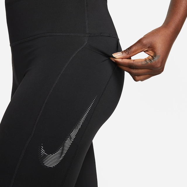 Nike Laufhose »FAST SWOOSH WOMEN\'S MID-RISE / LEGGINGS« auf Rechnung  bestellen | BAUR