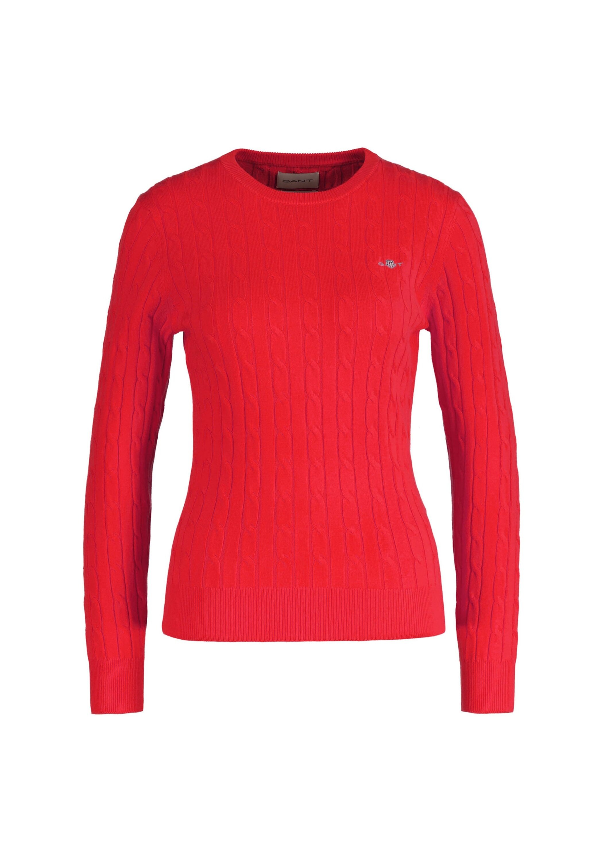 Gant Sweater "Strickpullover STRETCH COTTON CABLE C-NECK" günstig online kaufen