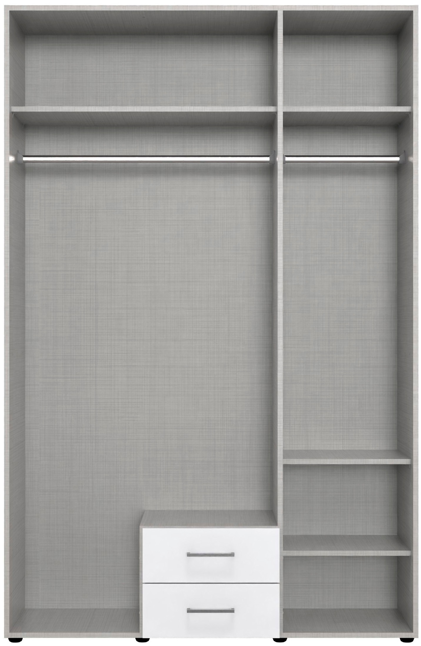 Thumbnail - Wimex Drehtürenschrank "Mugano" mit langen oder kurzen Griffen aus Metall, wahlweise mit oder ohne Spiegel, mit Schublad...