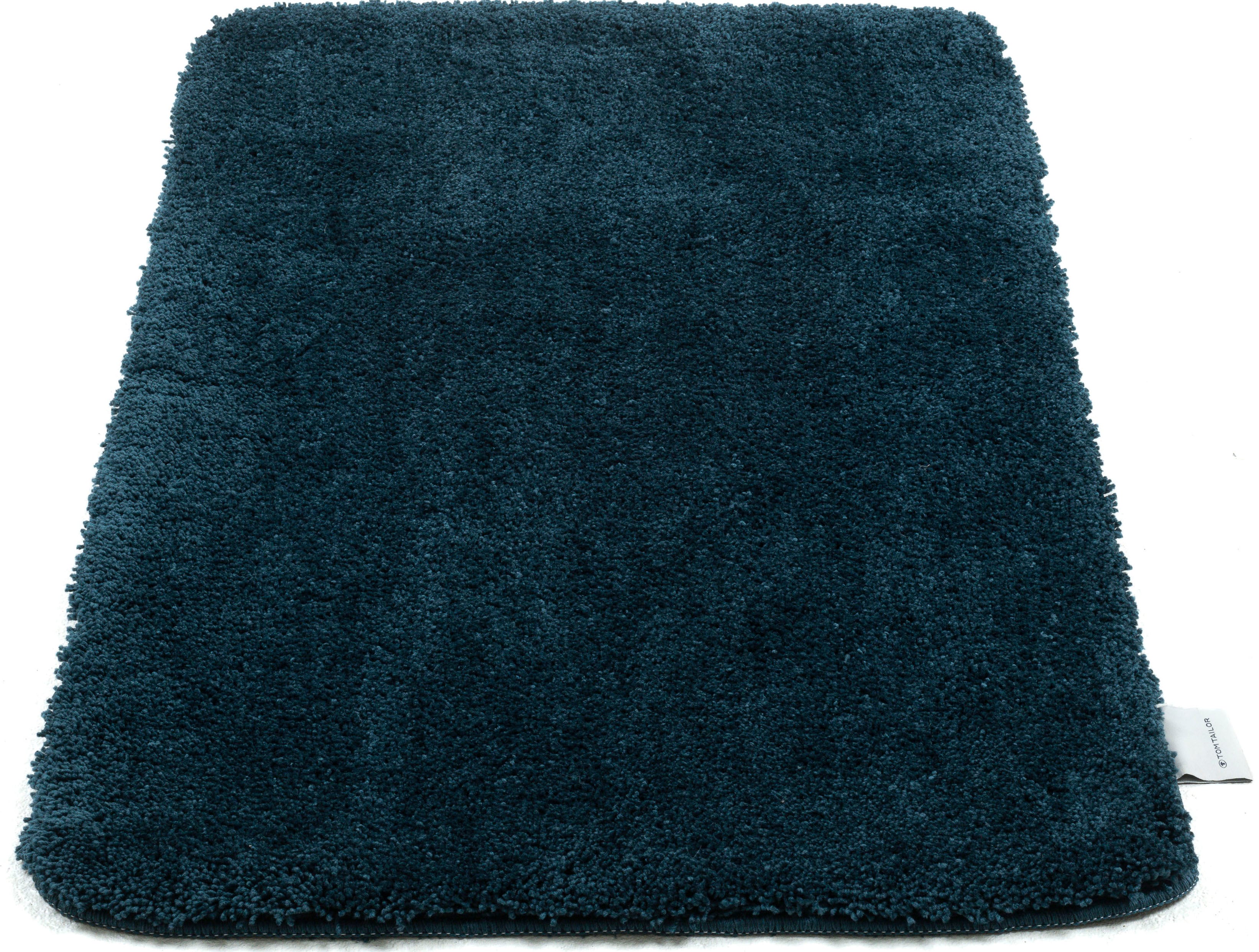 TOM TAILOR HOME Badematte "Cozy Bath UNI, Badvorleger, Badezimmer Teppich" Höhe 27 mm rutschhemmend beschichtet fußbodenheizungsgeeignet Badteppich, Uni Farben, rechteckig, in rund & oval erhältlich