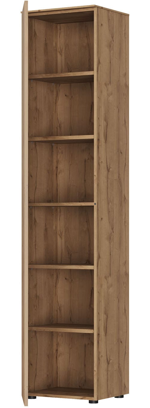 nobilia® Hochschrank »Avala, 45 x 205 x 37 cm (B/H/T)« 1 Stk. tlg. aus Echtholzfurnier mit Segmentglastür