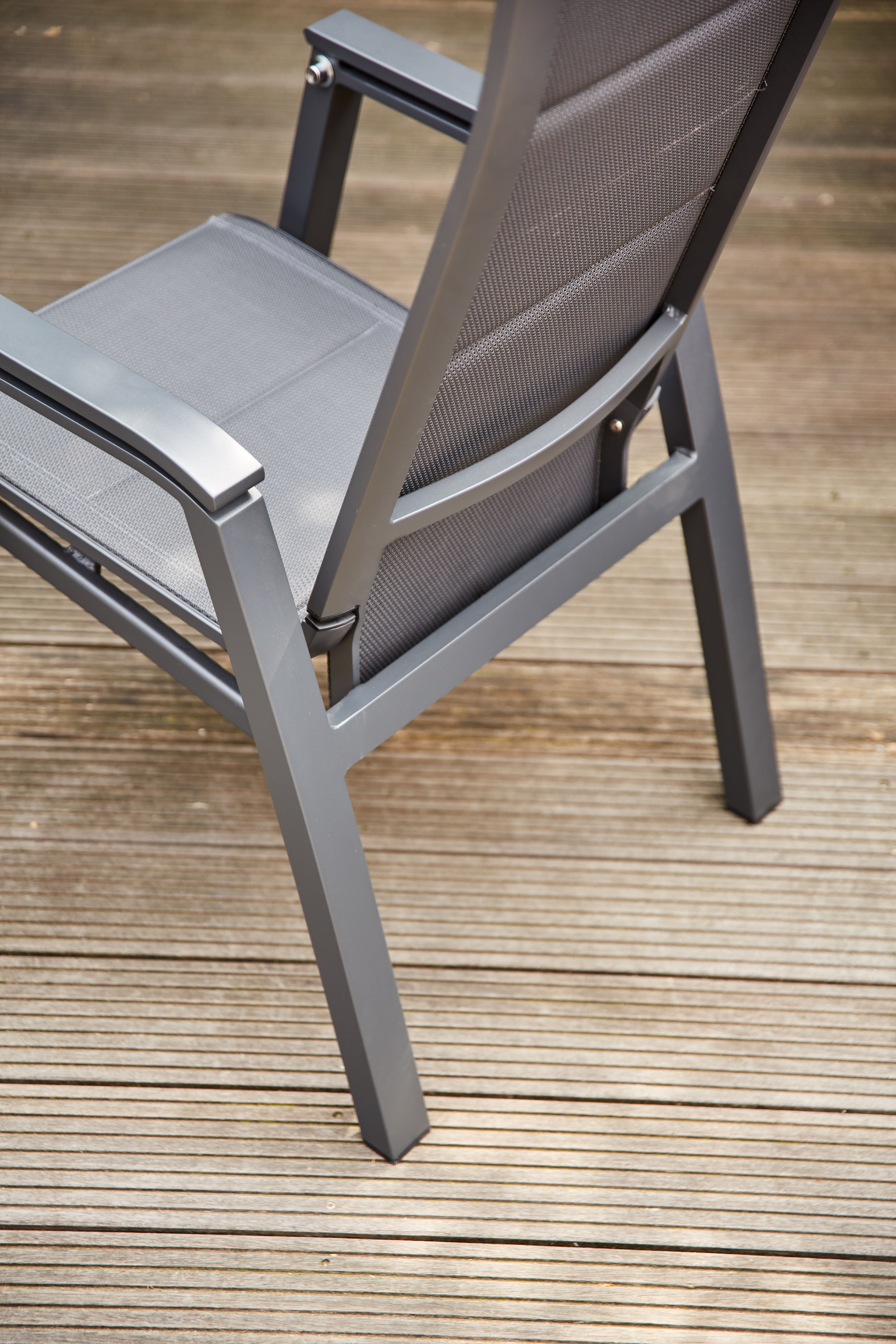 Siena Garden Gartensessel »MILANO Relax Move Sessel« Gestell aus Aluminium matt anthrazit, Bezug padded dunkelgrau