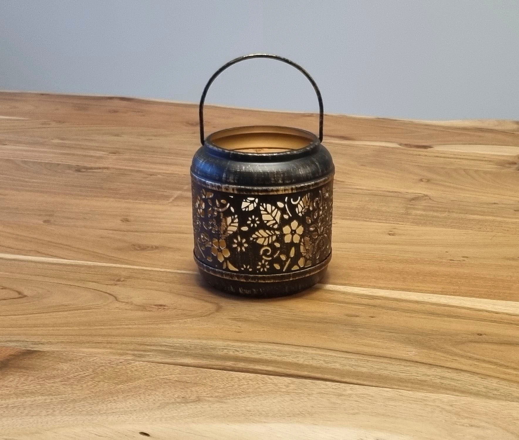 Ambiente Haus Kerzenlaterne "Laterne aus Metall - (H) 20cm", (1 St.) günstig online kaufen