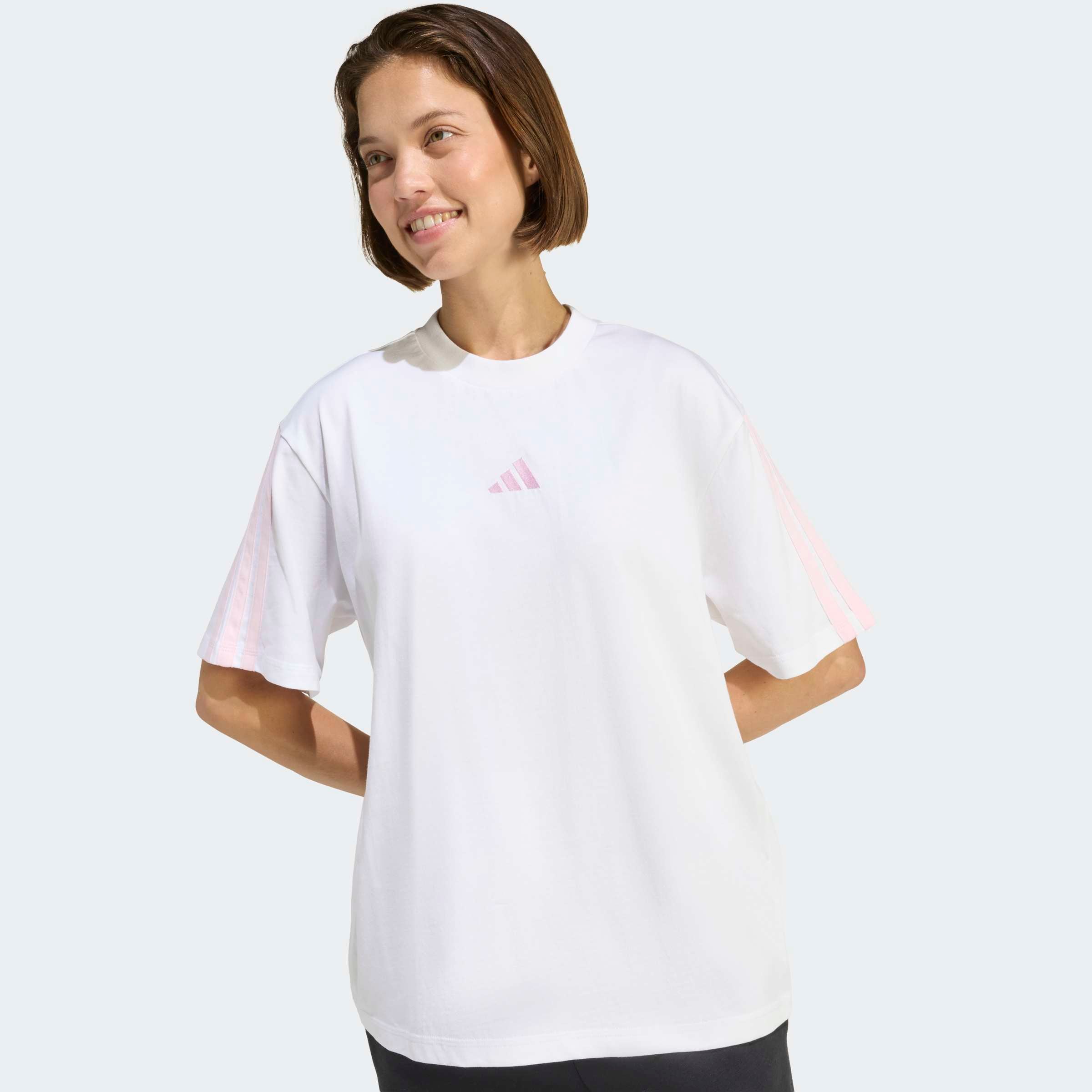 adidas Sportswear T-Shirt "ESSENTIALS 3-STREIFEN BOYFRIEND" lockere Passfor günstig online kaufen