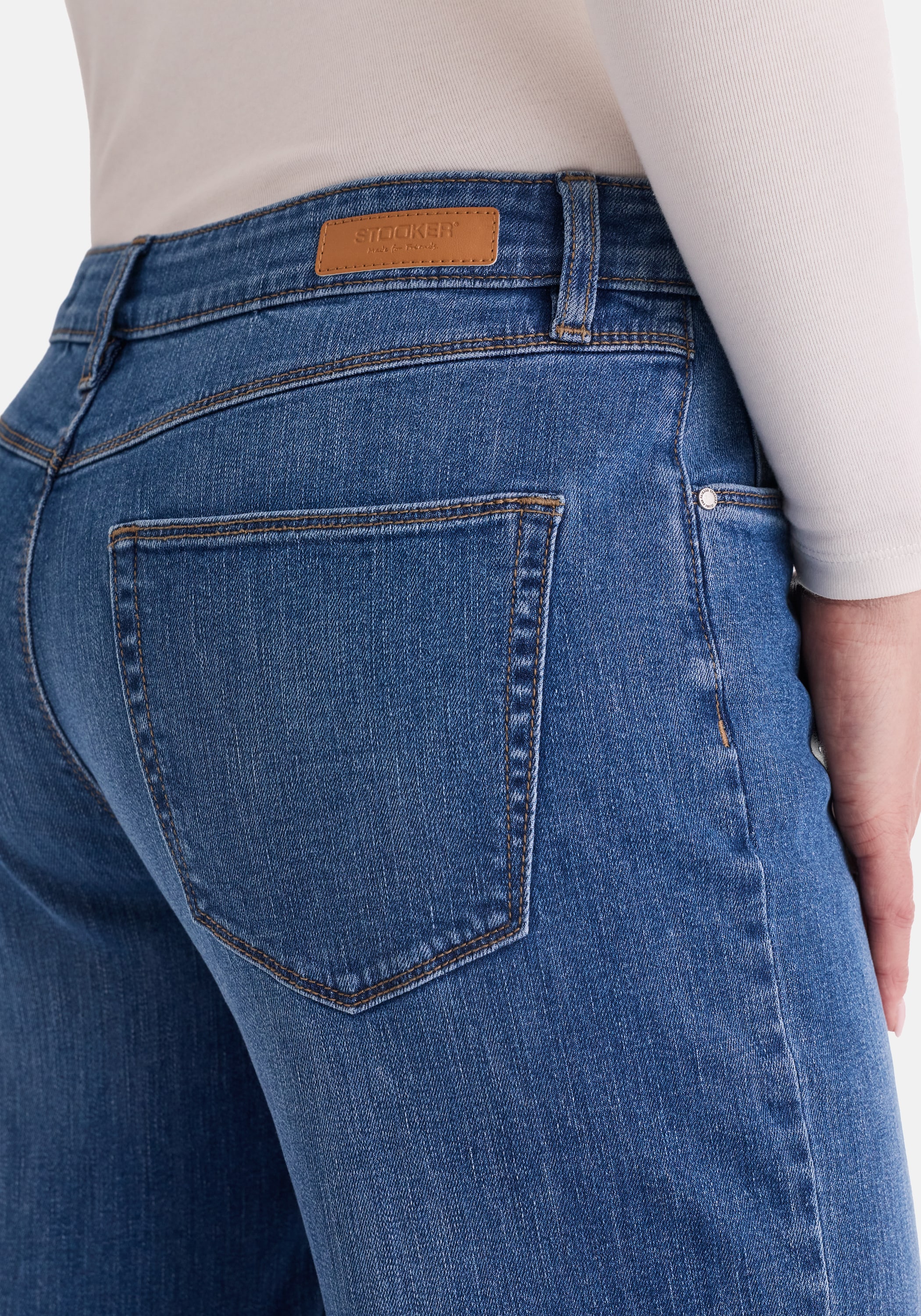 STOOKER WOMEN 5-Pocket-Jeans »MARY Denim 5-Pocket Hose« Wide Leg Fit Casual Clean Wash Stretch für Damen