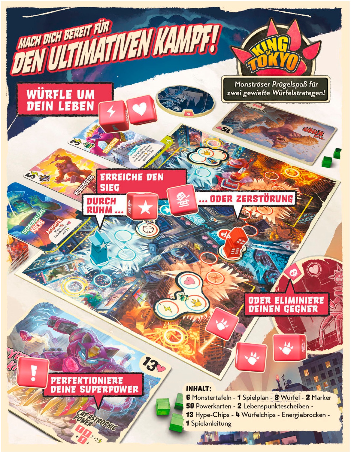 iello Spiel »King of Tokyo - Duell«