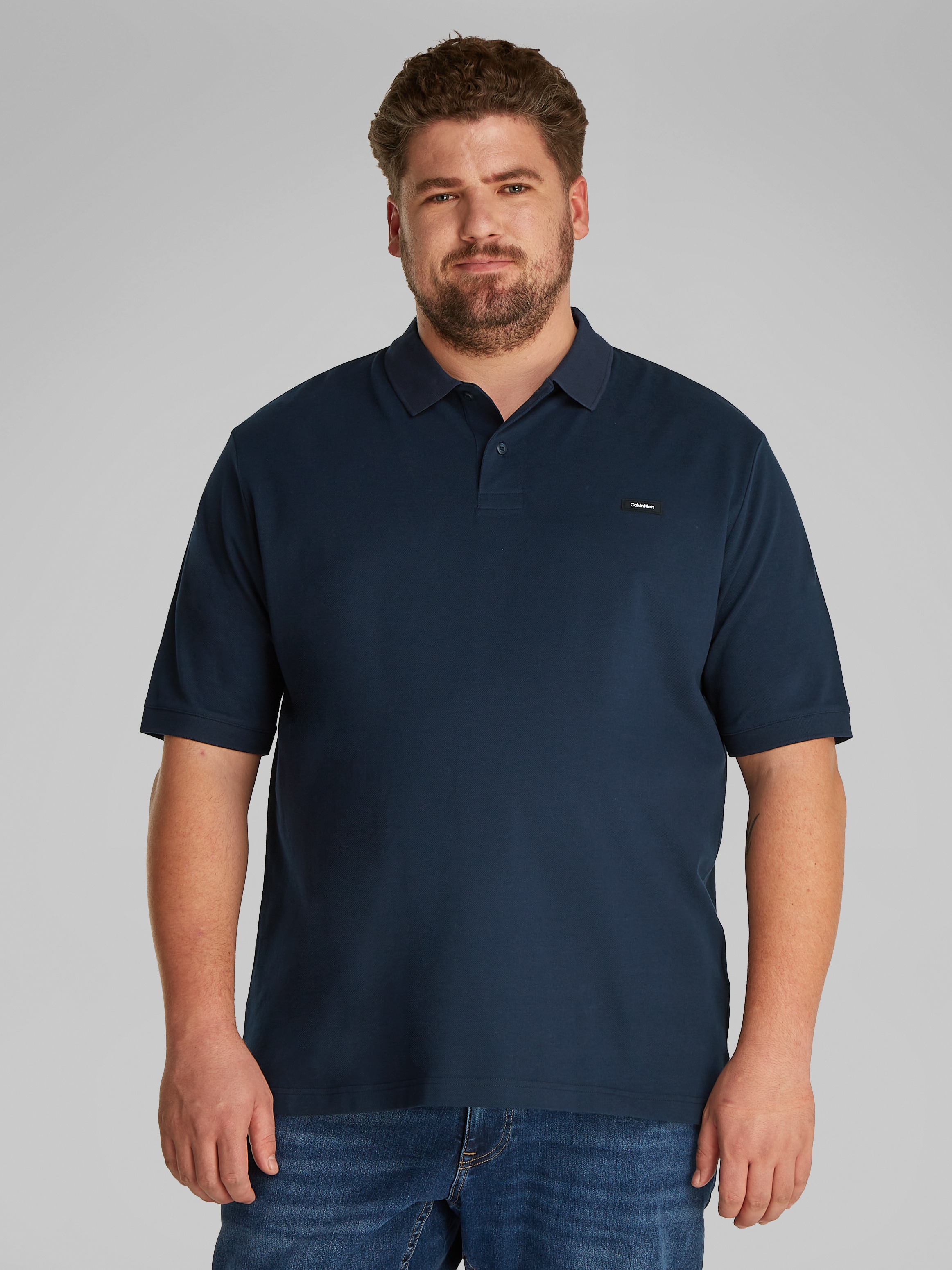 Calvin Klein Big&Tall Poloshirt "BT-STRETCH PIQUE SLIM POLO", in großen Grö günstig online kaufen