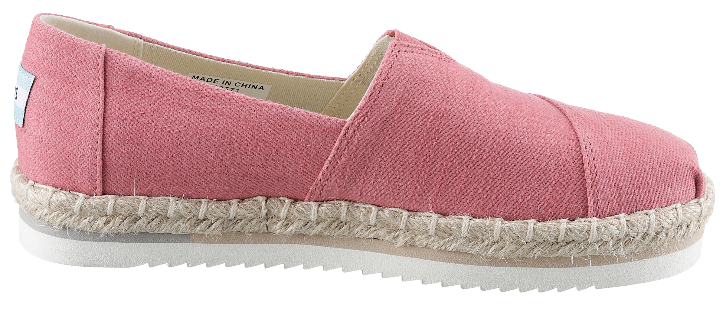 TOMS Espadrille »ALPARGATA PLATFORM ROPE«, in veganer Verarbeitung, schmale Form