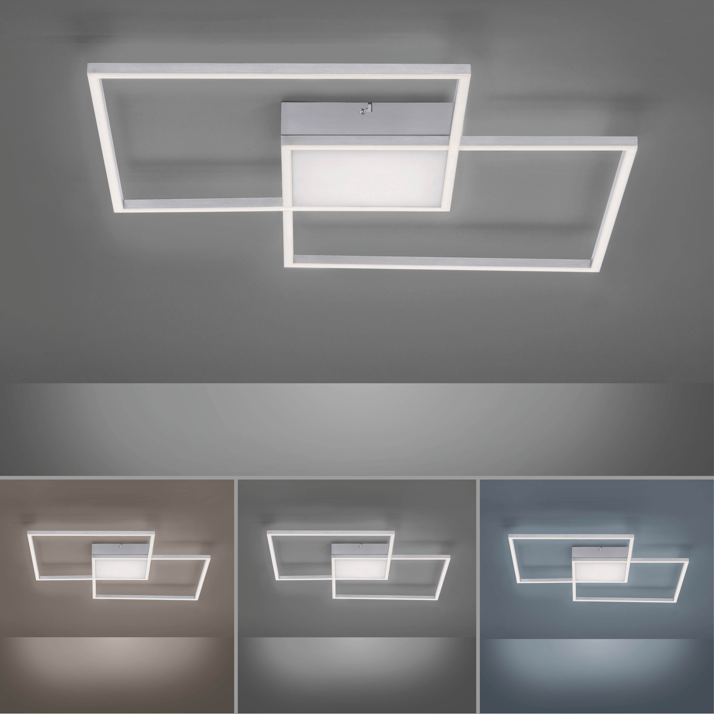JUST LIGHT Deckenleuchte »ASMIN«, 3 flammig, Leuchtmittel LED-Board-LED-Board | LED fest integriert, CCT - über Fernbedienung, dimmbar, Serienschalter, Memory