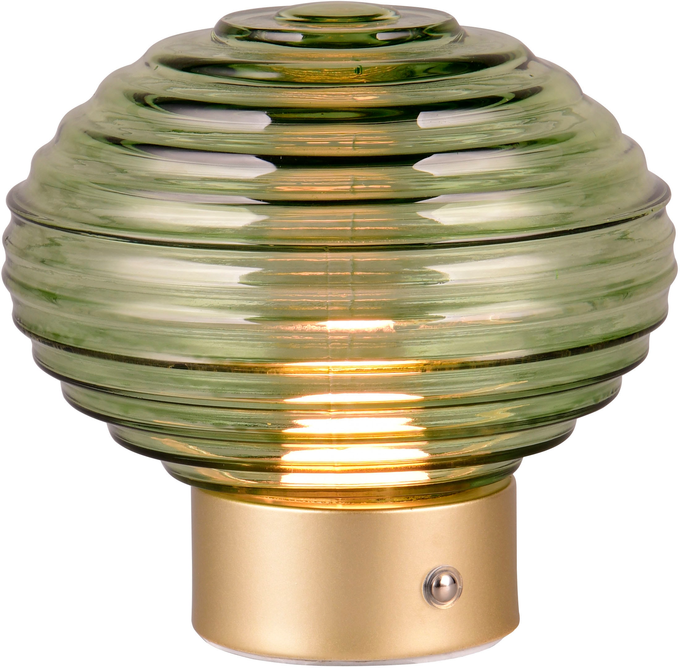 LED Tischleuchte »EARL«, 1 flammig-flammig, kabellose Akku Tischlampe, Glasschirm,...