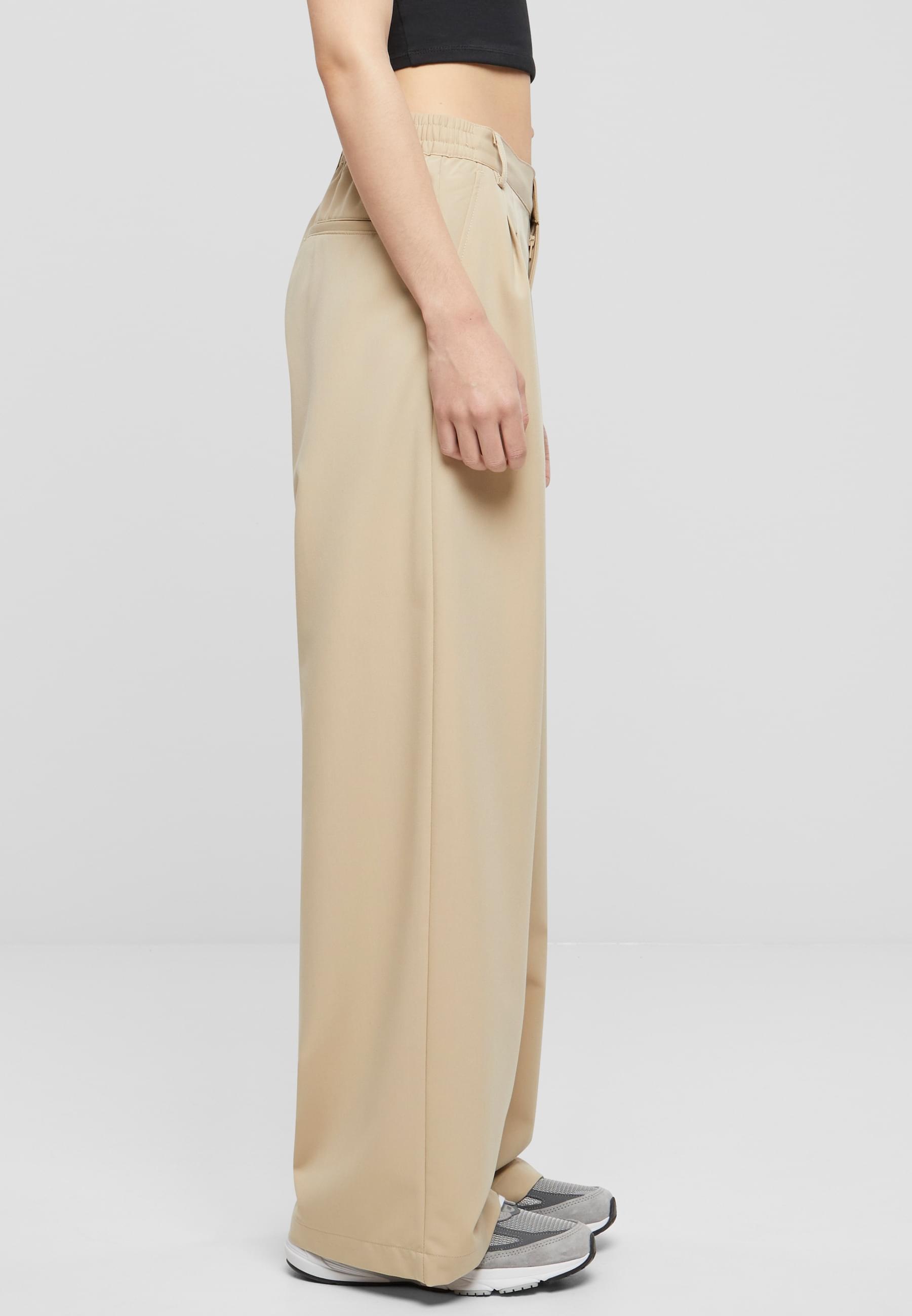 URBAN CLASSICS Stoffhose »Urban Classics Damen Ladies Ultra Wide Pleat-Front Pants«, (1 tlg.)
