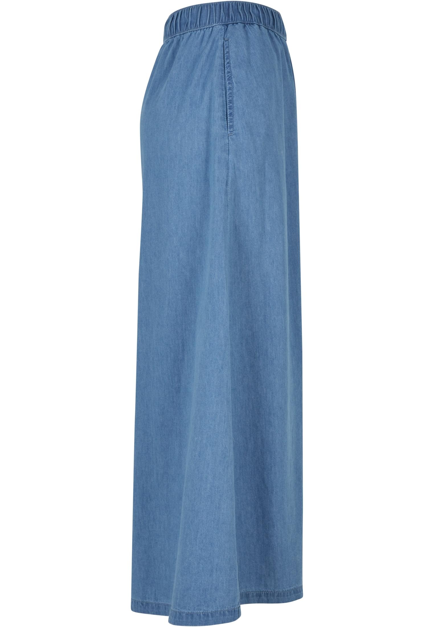 URBAN CLASSICS Sommerrock »Urban Classics Damen Ladies Long Wide Light Denim Skirt«, (1 tlg.)