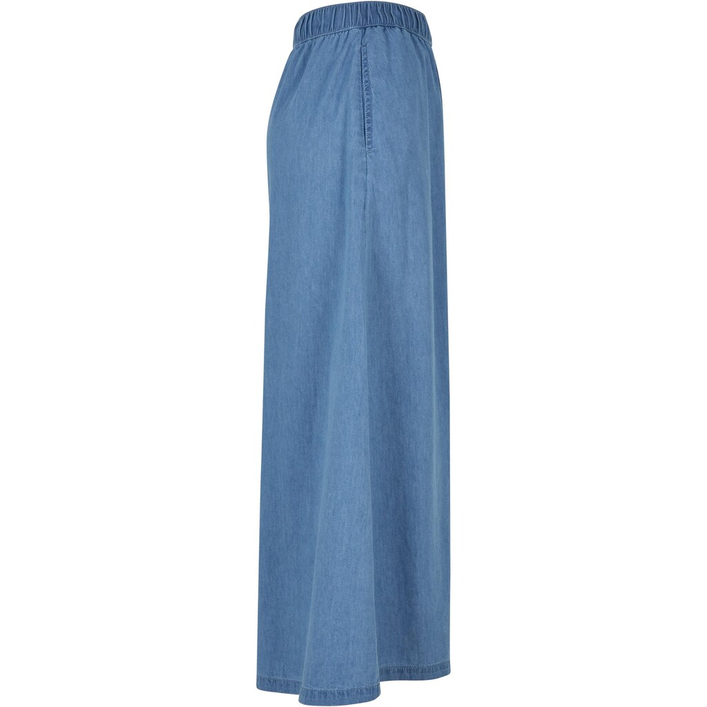 URBAN CLASSICS Sommerrock »Urban Classics Damen Ladies Long Wide Light Denim Skirt«, (1 tlg.)