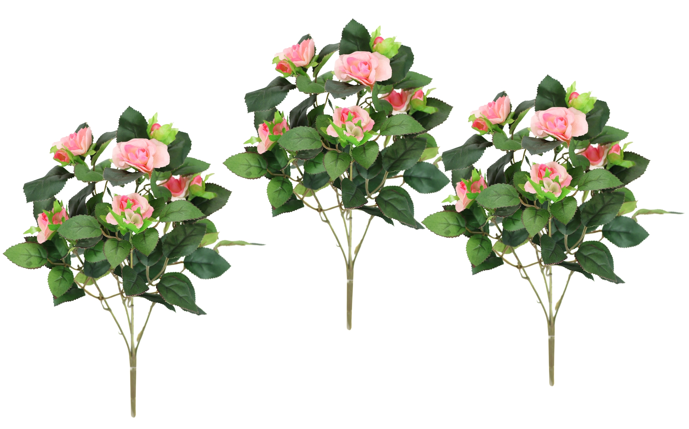 I.GE.A. Kunstblume "Künstlicher Rosenbusch", Kunstrose Blume Strauß Bouquet günstig online kaufen