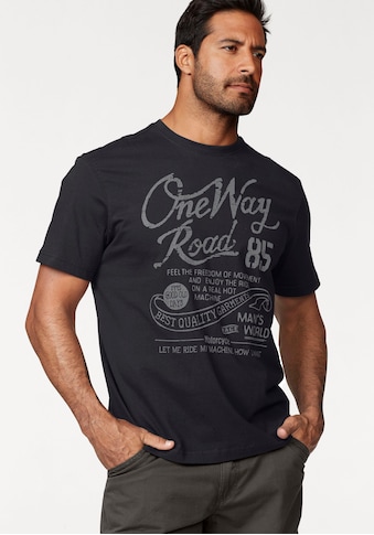T-Shirt, mit Print in Used-Optik