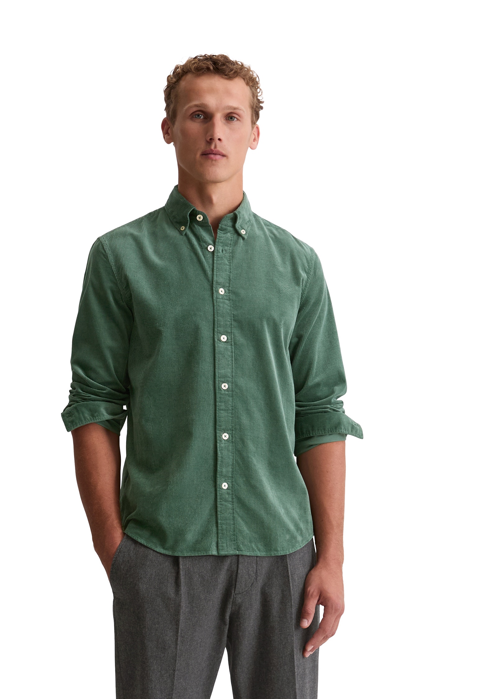 Marc OPolo Langarmhemd "mit Button-Down-Kragen" günstig online kaufen