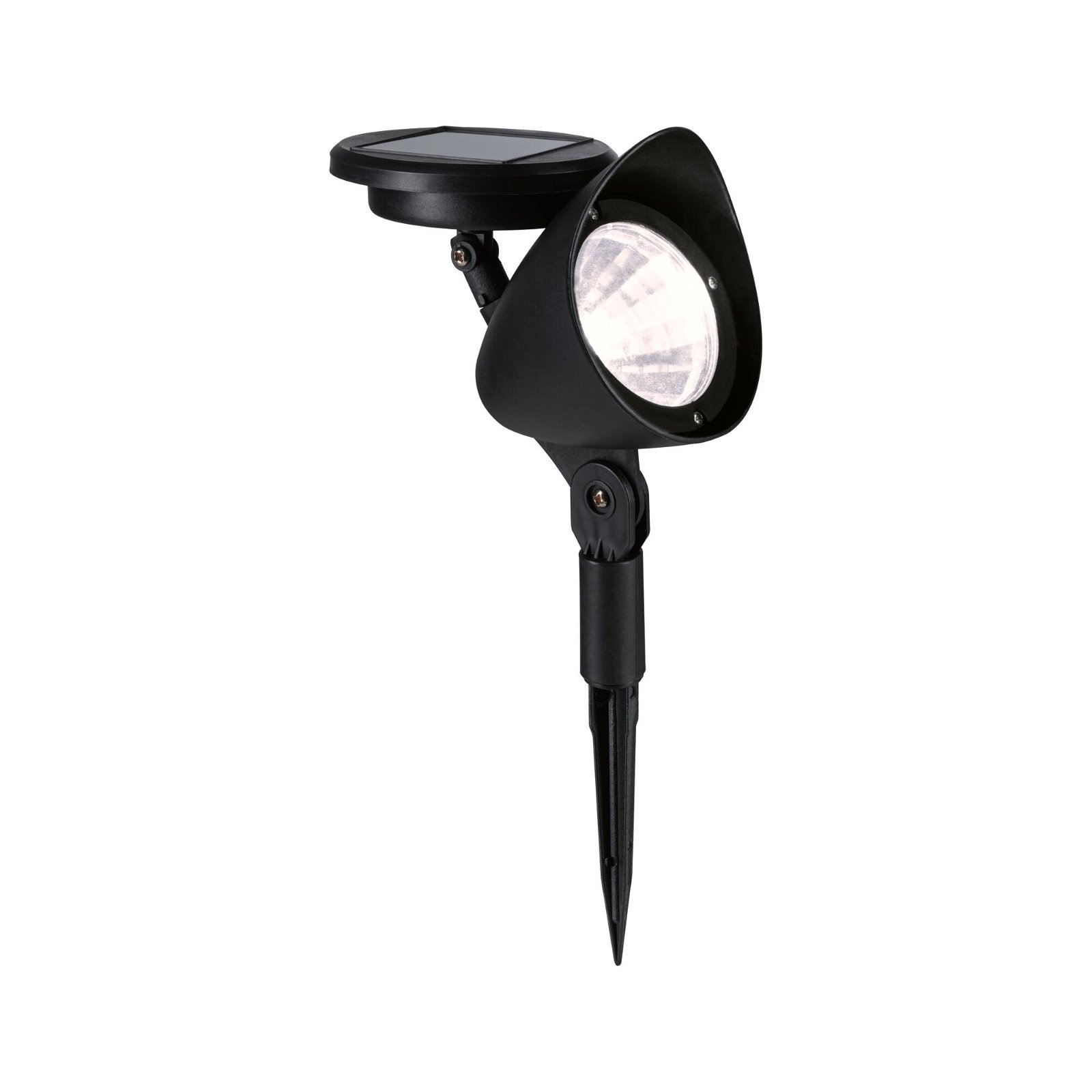 Paulmann LED Gartenstrahler "Solar Spot Solena IP44 3000K 2lm Schwarz", 1 flammig