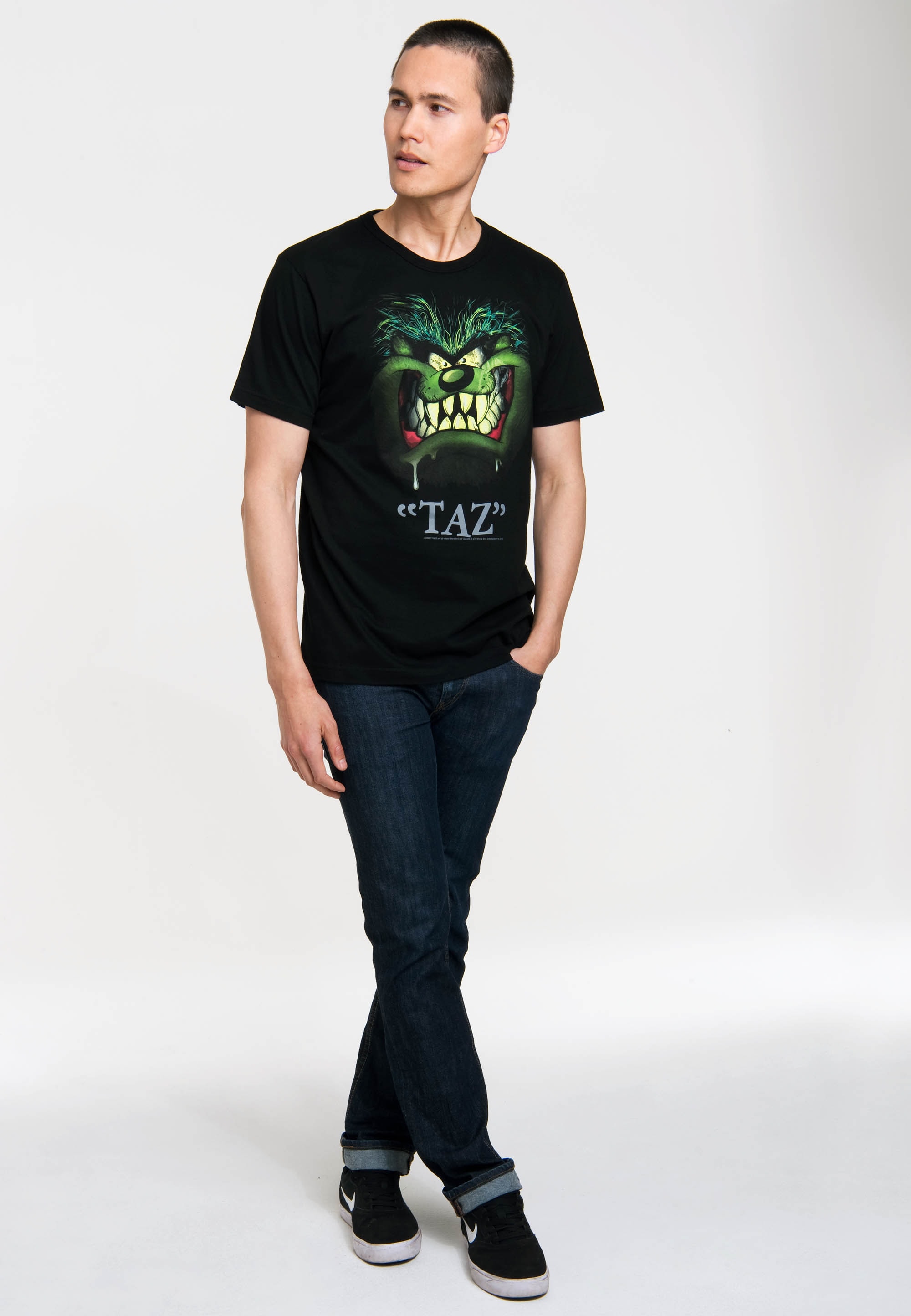 LOGOSHIRT T-Shirt »Looney Taz BAUR Tunes-Print | - Looney ▷ Portrait«, mit kaufen Tunes