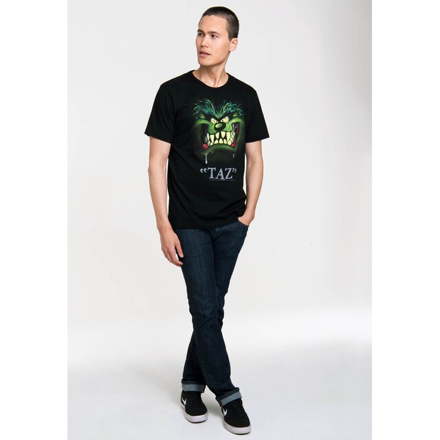 LOGOSHIRT »Looney mit Looney Portrait«, | T-Shirt Tunes-Print Tunes BAUR kaufen Taz - ▷