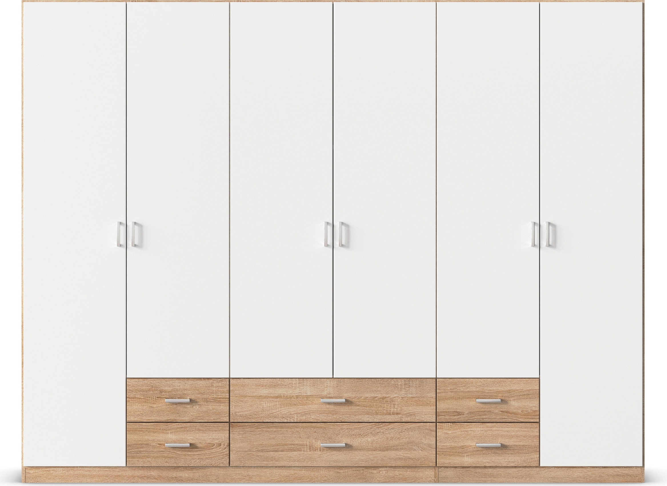 rauch Drehtürenschrank »Kleiderschrank Schrank Garderobe Wäscheschrank GAMMA in 3 Breiten«, mit 6 Schubladen, in schlichtem Design TOPSELLER MADE IN GERMANY