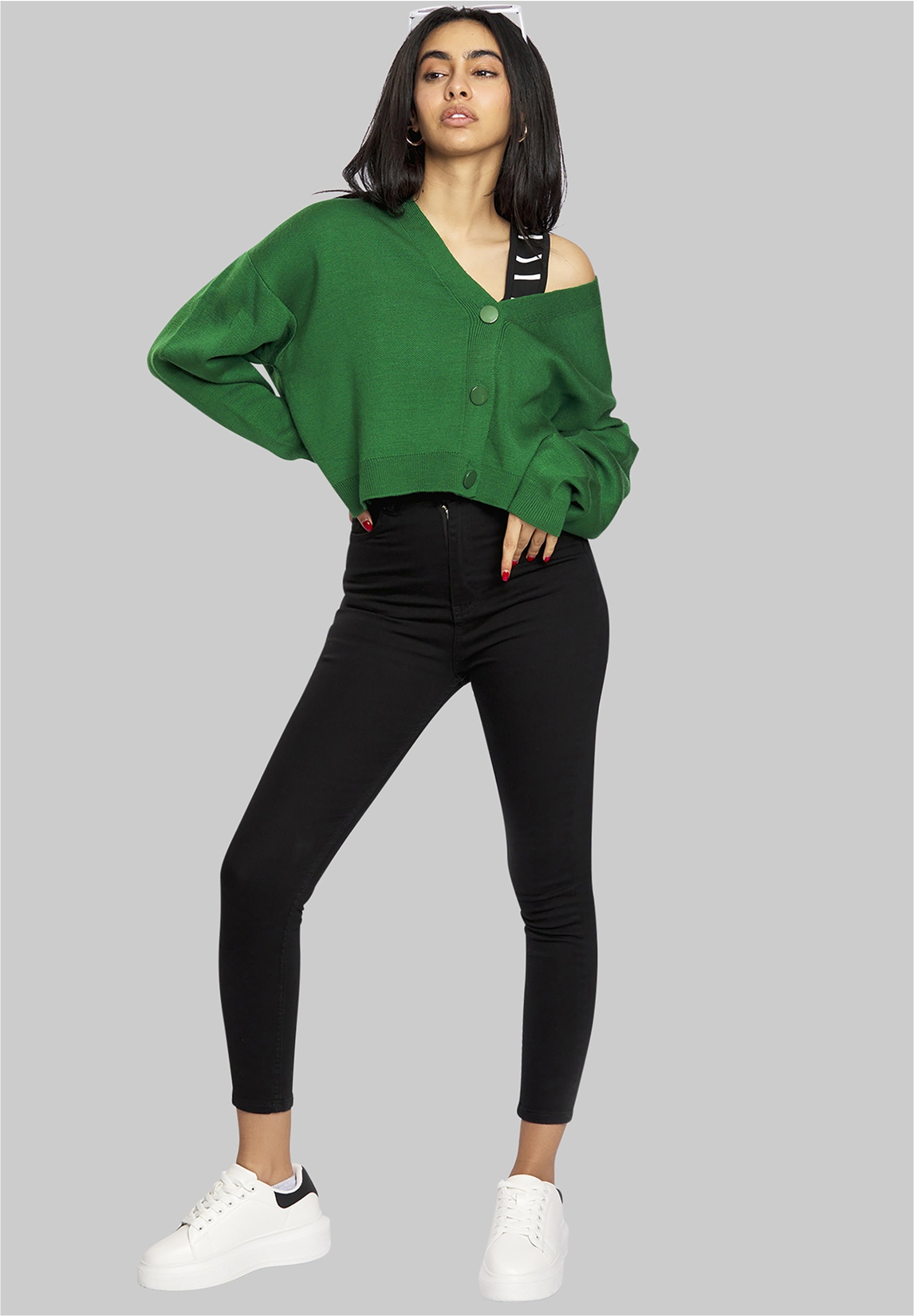 freshlions Strickjacke »Aylen«, mit kurzem Schnitt
