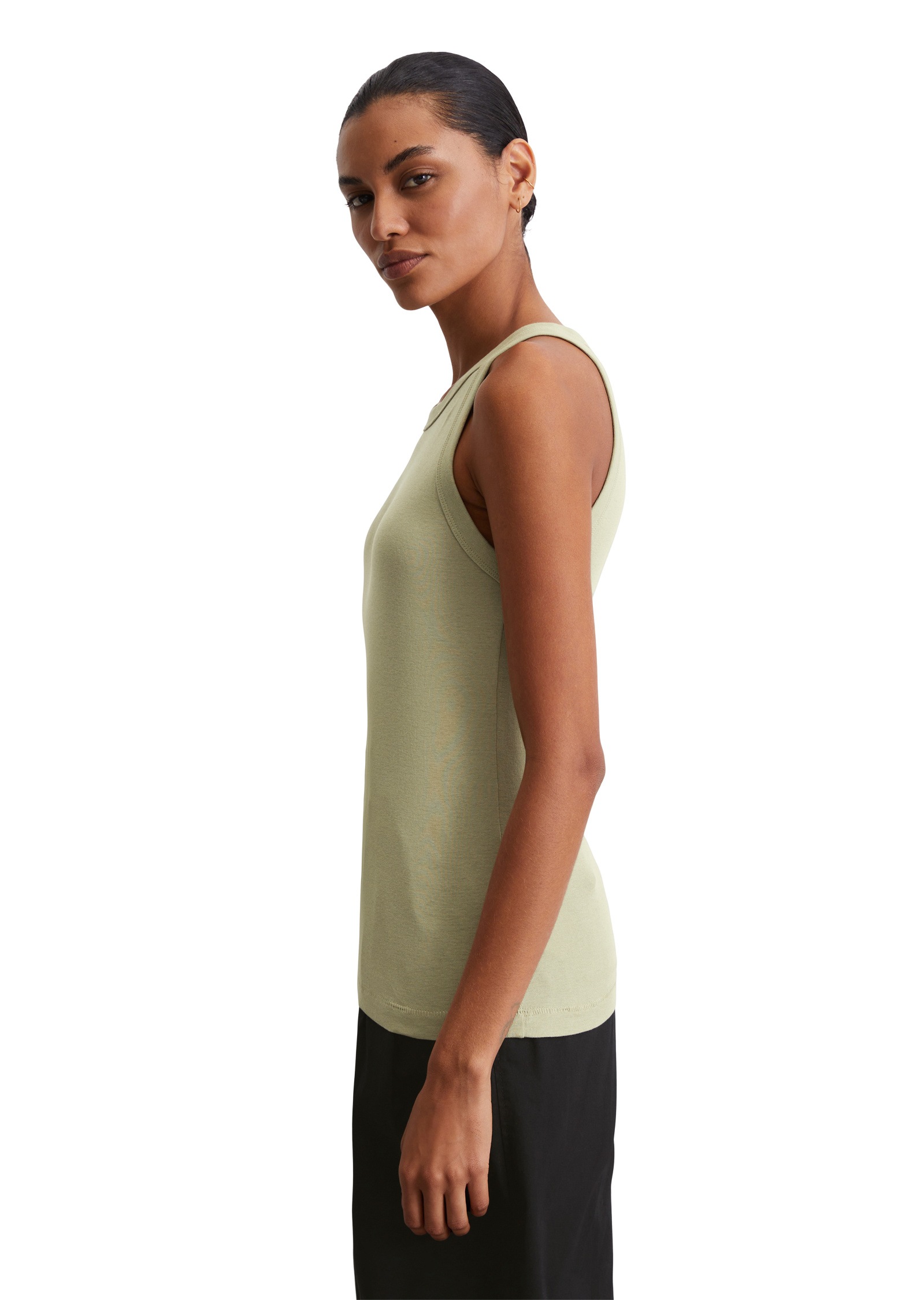 Marc OPolo T-Shirt "aus Organic-Cotton-Rib-Jersey" günstig online kaufen