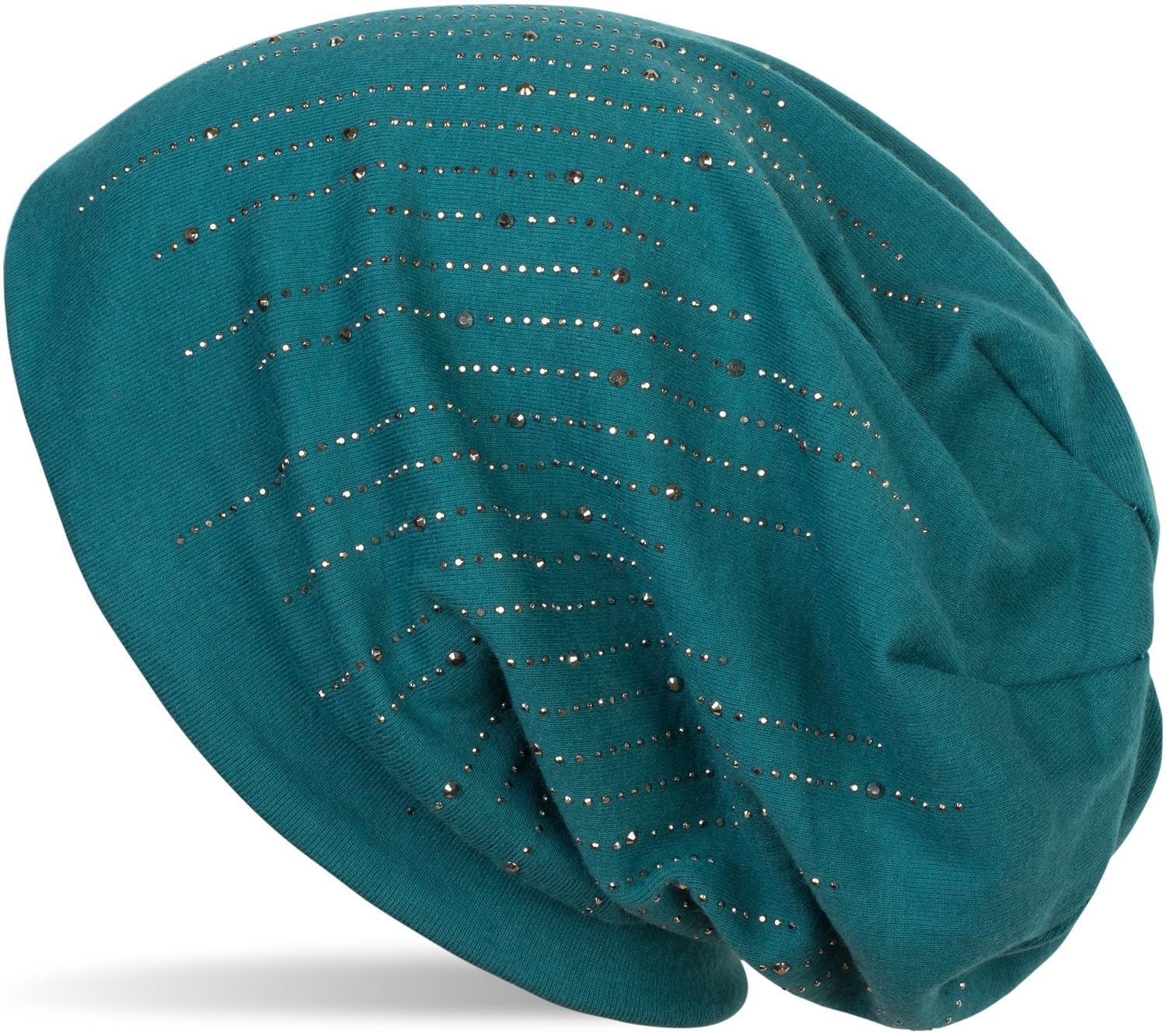 styleBREAKER Beanie "Beanie mit Strass Streifen" 1 Stk.
