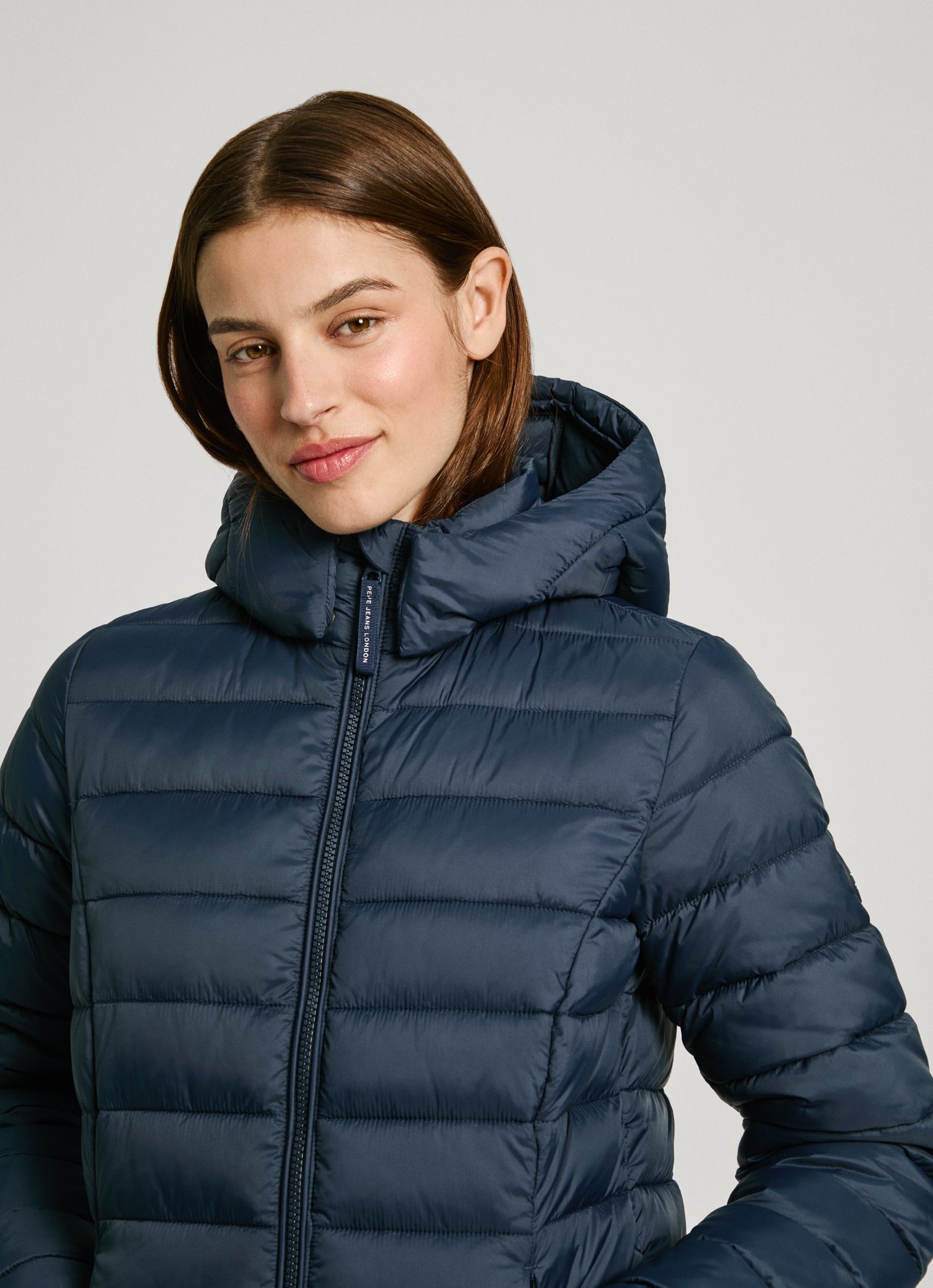 Pepe Jeans Outdoorjacke »AMMY LONG«, mit Kapuze, mit abnehmbarer Kapuze