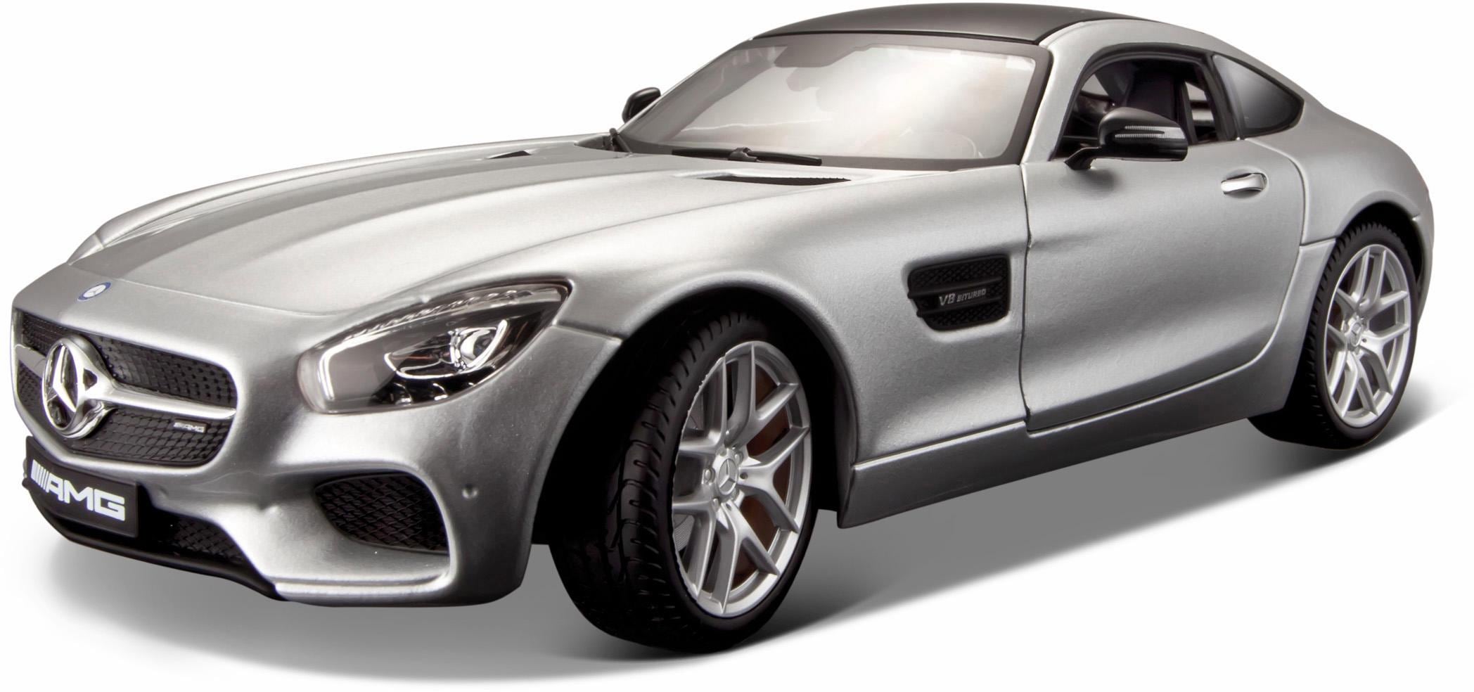 Maisto® Sammlerauto »Mercedes AMG GT, 1:18, silberfarben«, 1:18, mit Lenkung und Federung