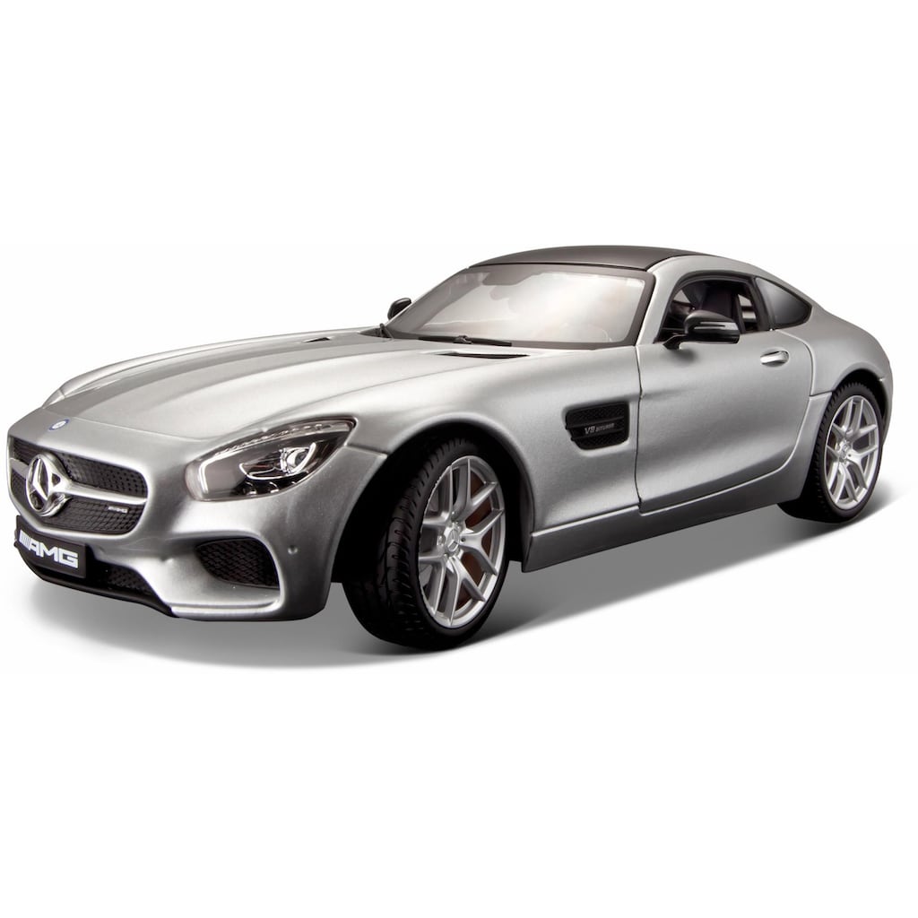 Maisto® Sammlerauto »Mercedes AMG GT, 1:18, silberfarben«, 1:18, mit Lenkung und Federung