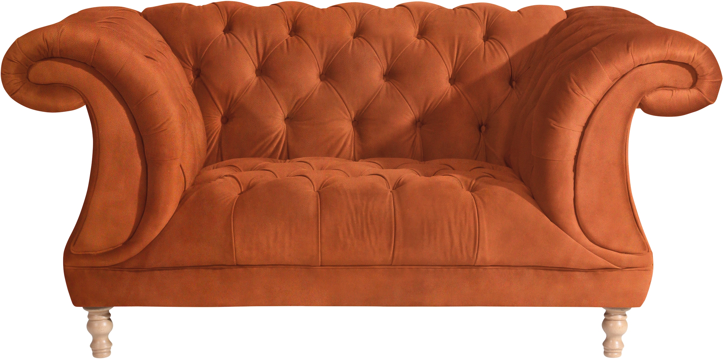 Loveseat »Isabelle, Loungesessel«, mit Knopfheftung & gedrechselten Füßen in Buche...