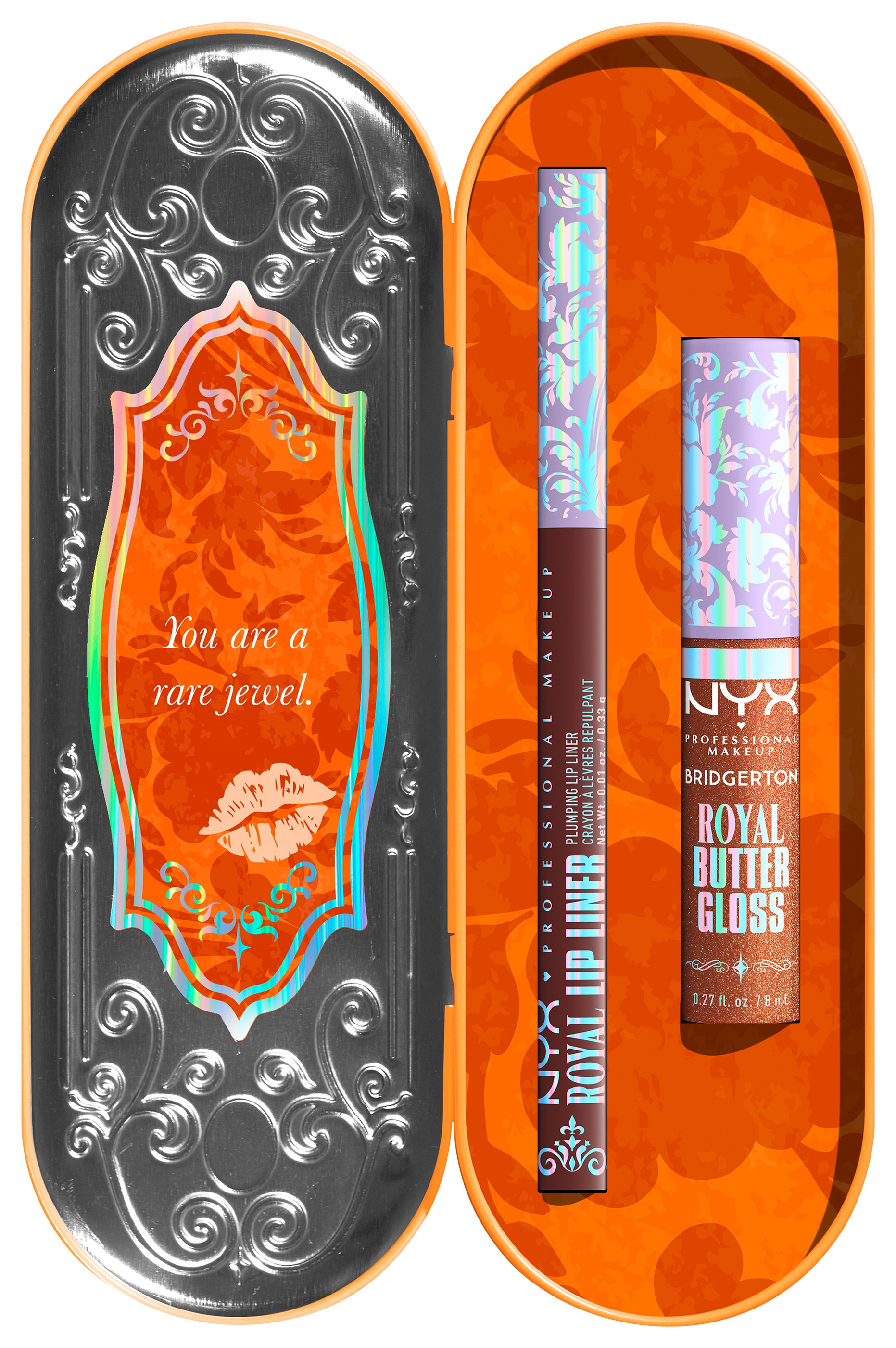 NYX PROFESSIONAL MAKEUP Schmink-Set »BRIDGERTON ROYAL TREASURES LIP KIT« Royal Butter Gloss und Royal Lip Liner