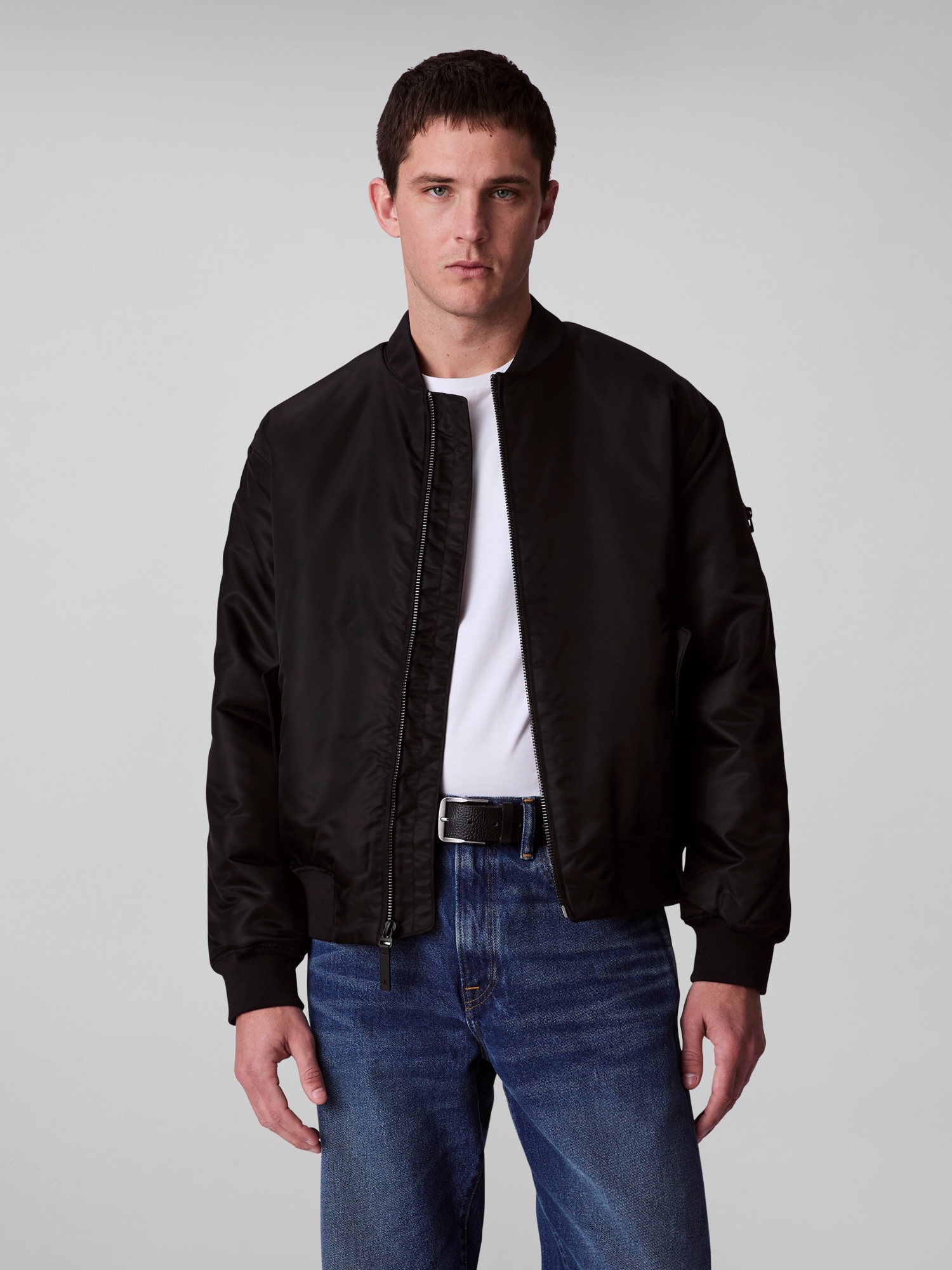 Calvin Klein Jeans Bomberjacke "LS NYLON BOMBER JACKET", ohne Kapuze, Mit R günstig online kaufen