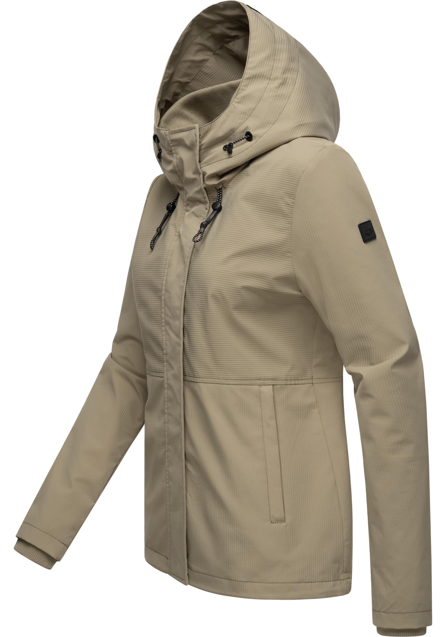 Ragwear Outdoorjacke »Sunniva B«, mit Kapuze, Übergangsjacke wasserdicht mit feiner Rillenstruktur
