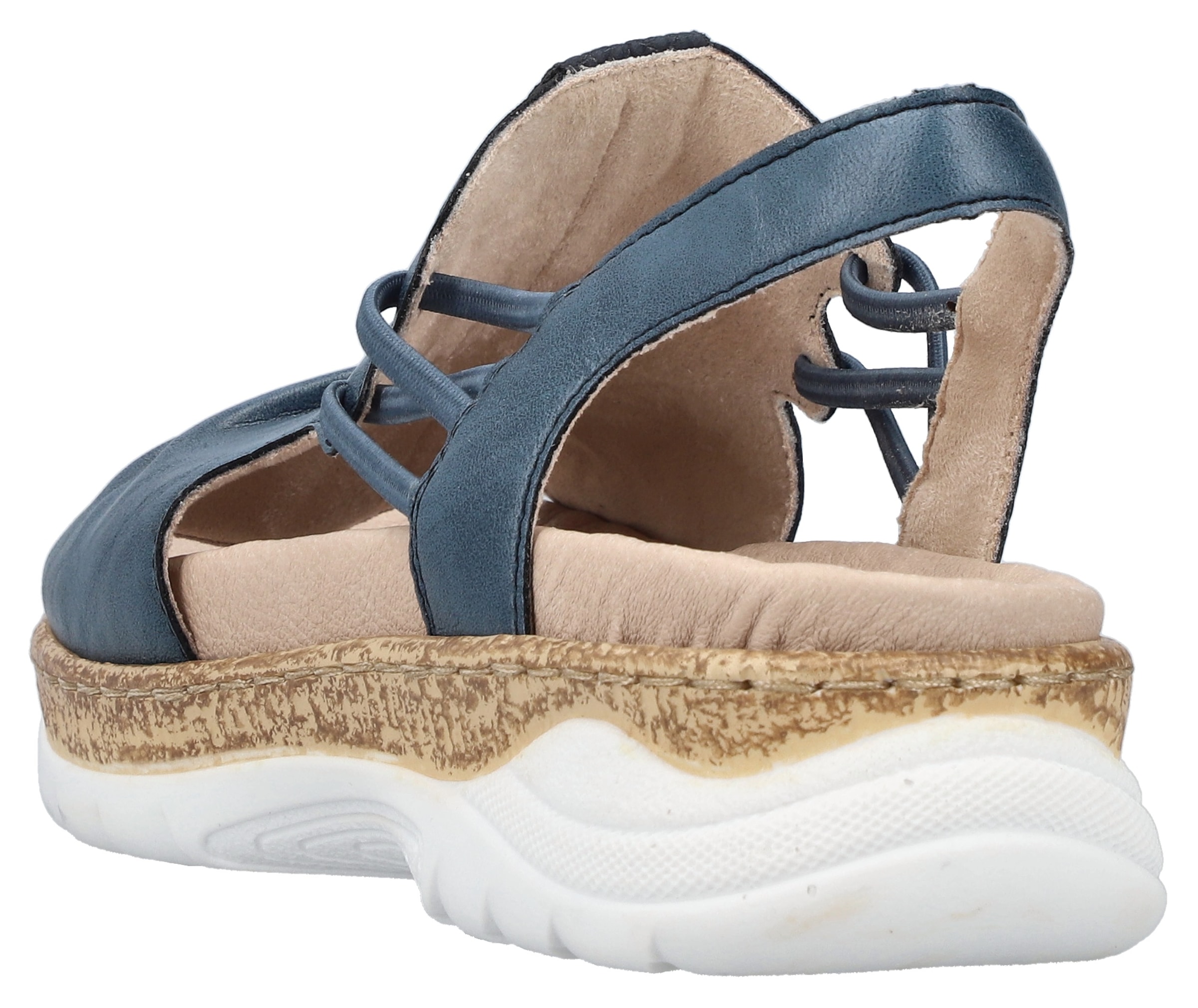 Rieker Sandale, Sommerschuh, Sandalette, Schlupfschuh mit seitlichen Gummizügen