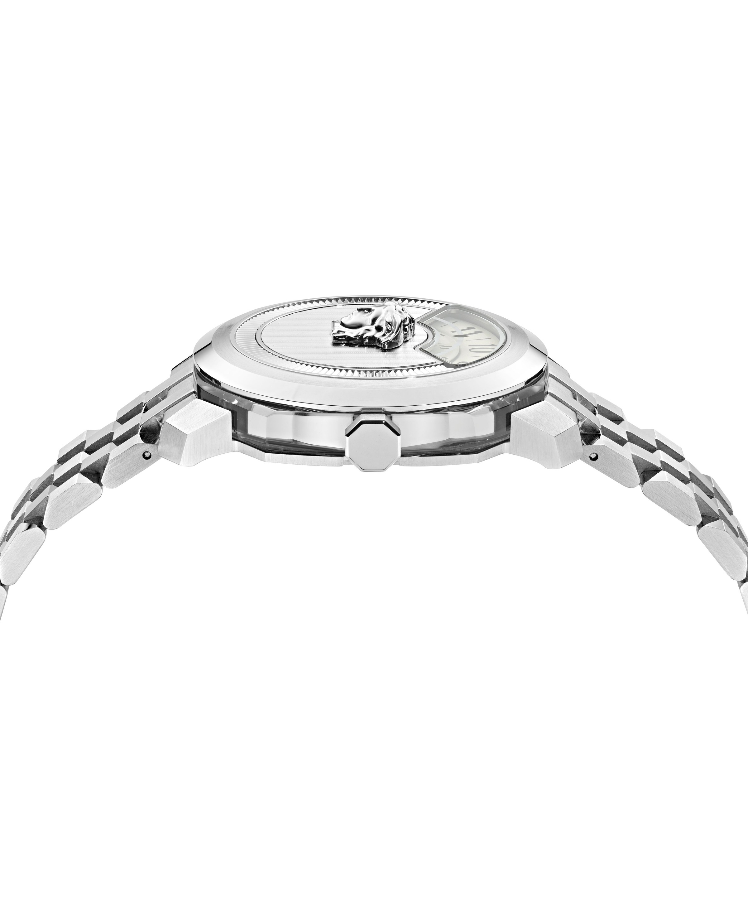 Versace Quarzuhr »DYLOS« Armbanduhr, Damenuhr, Herrenuhr, Swiss Made, Edelstahlarmband, analog
