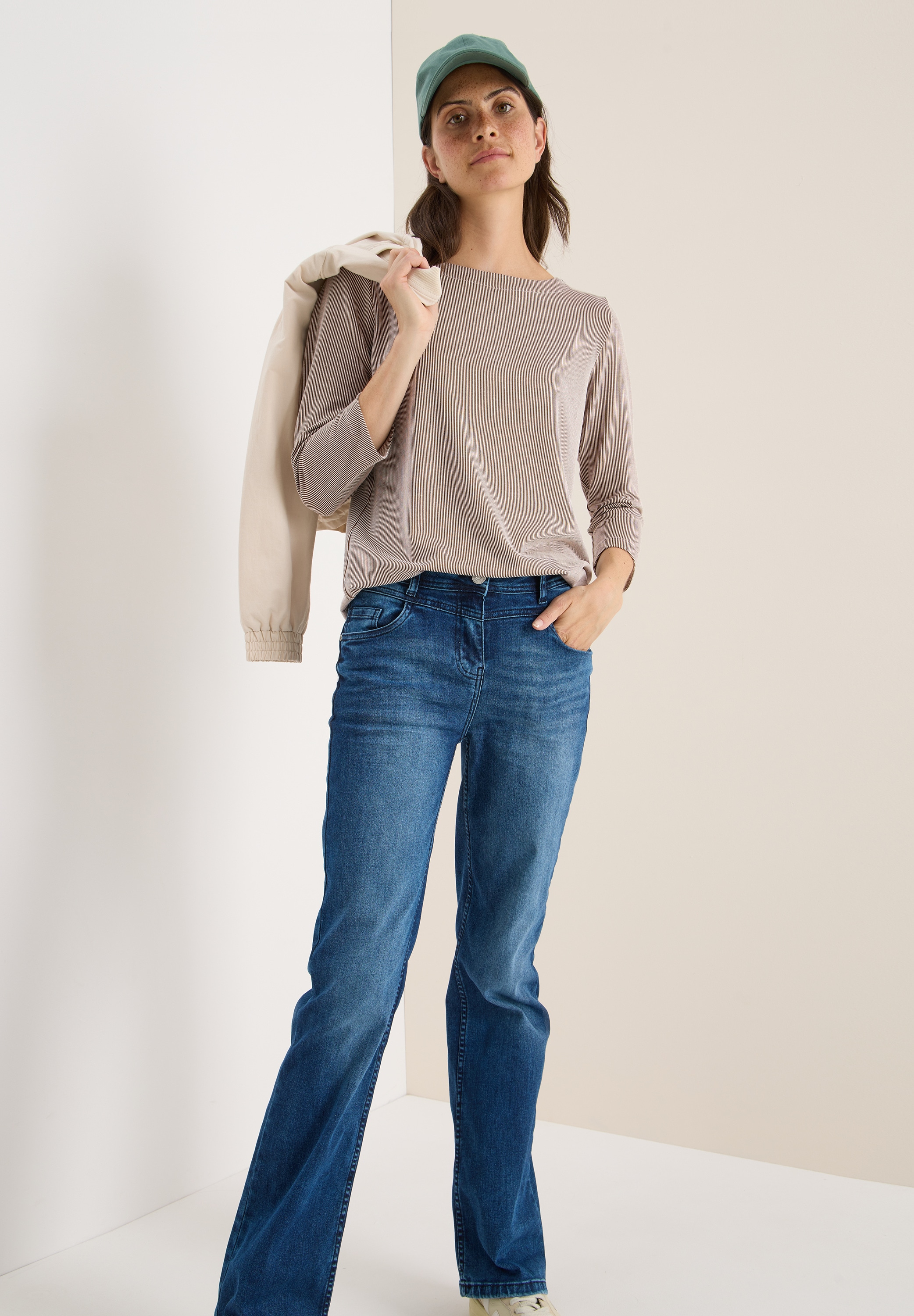 Cecil 3/4-Arm-Shirt, mit Streifen Muster