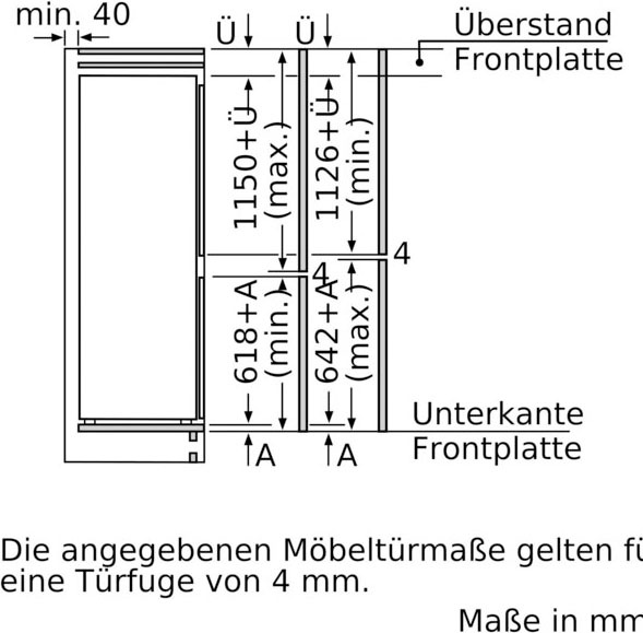 BOSCH Einbaukühlgefrierkombination 6 »KIS87ADD0«