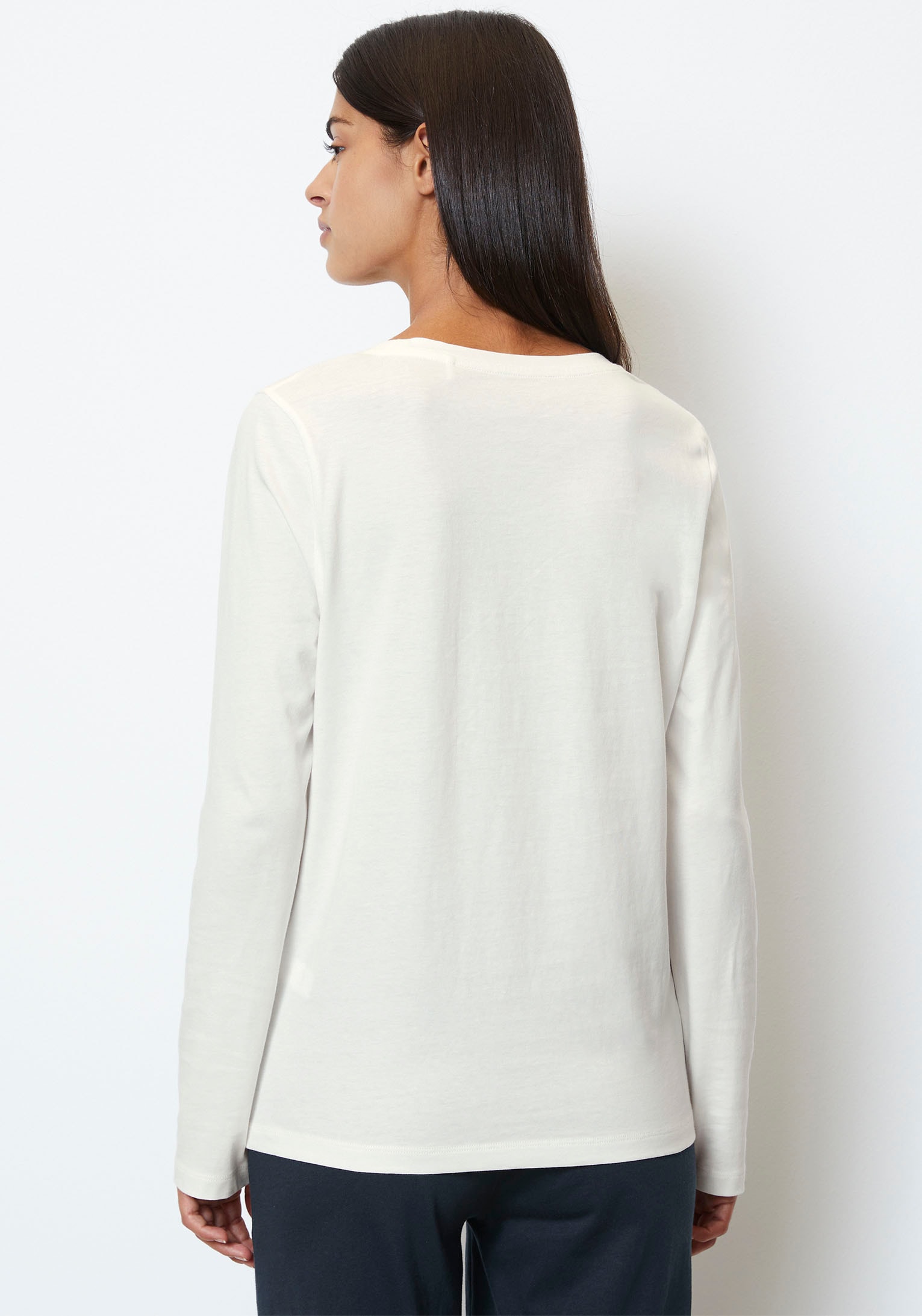 Marc O'Polo Langarmshirt »Mix & Match Cotton«, Rundhalsausschnitt, Single Jersey, Baumwolle, langärmelig, Regular Fit