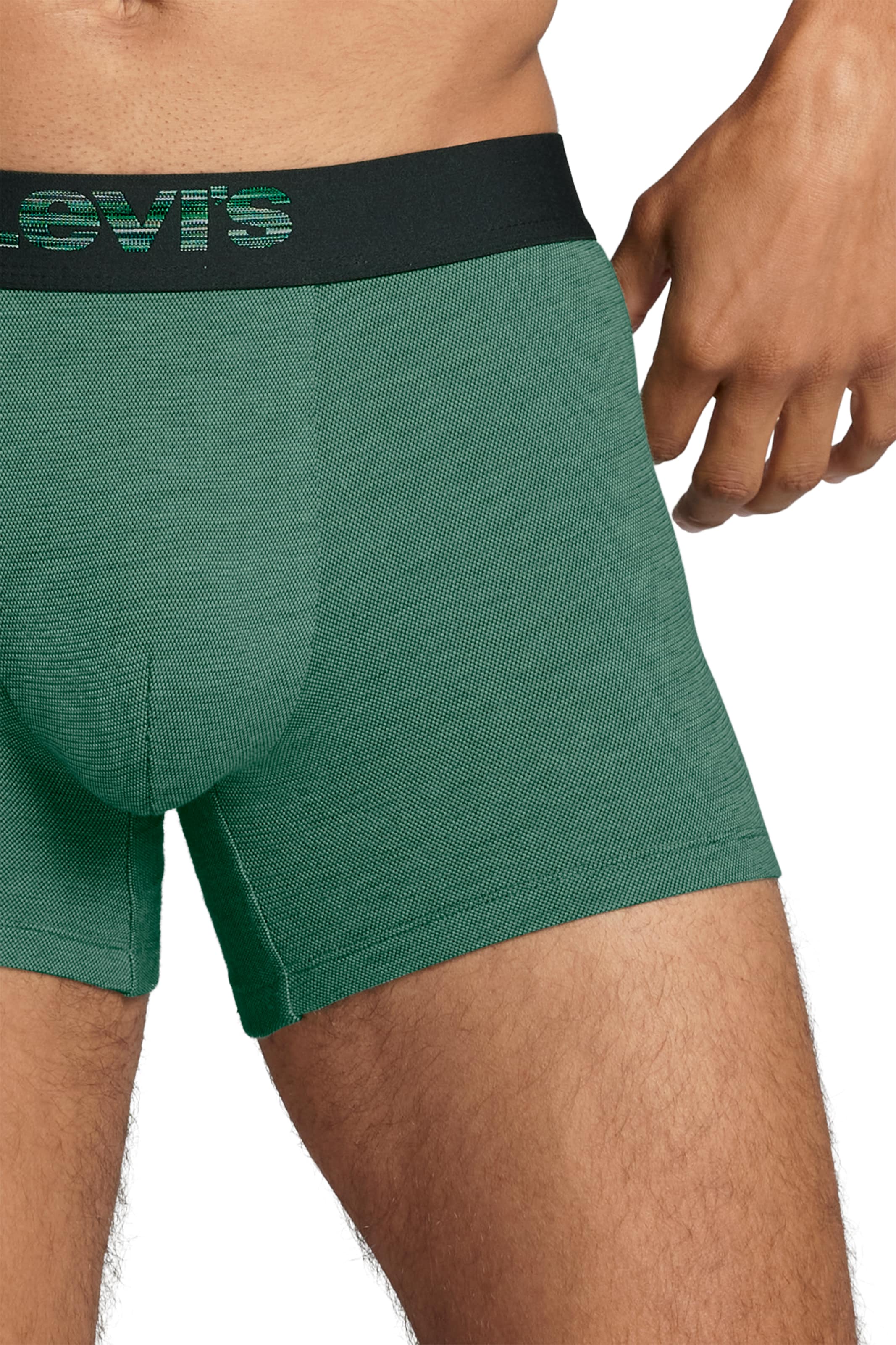 Levi's® Boxershorts »LEVIS MEN OPT ILL BOXER BRIEF ORG CO 2P«, (2er Pack), Elastischer Logobund, ohne Eingriff
