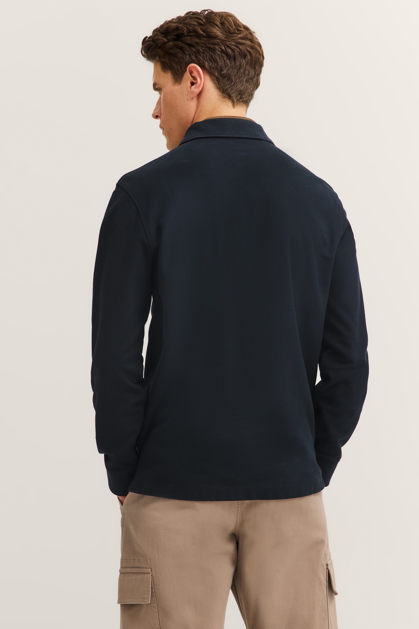 bugatti Langarm-Poloshirt »Modern Fit«, aus reiner Baumwolle