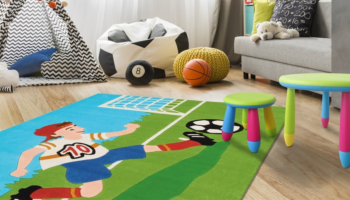 Arte Espina Kinderteppich "Joy 4090" rechteckig 22 mm Höhe Sehr strapazierfähig, Fußbodenheizungsgeeignet, Fussball