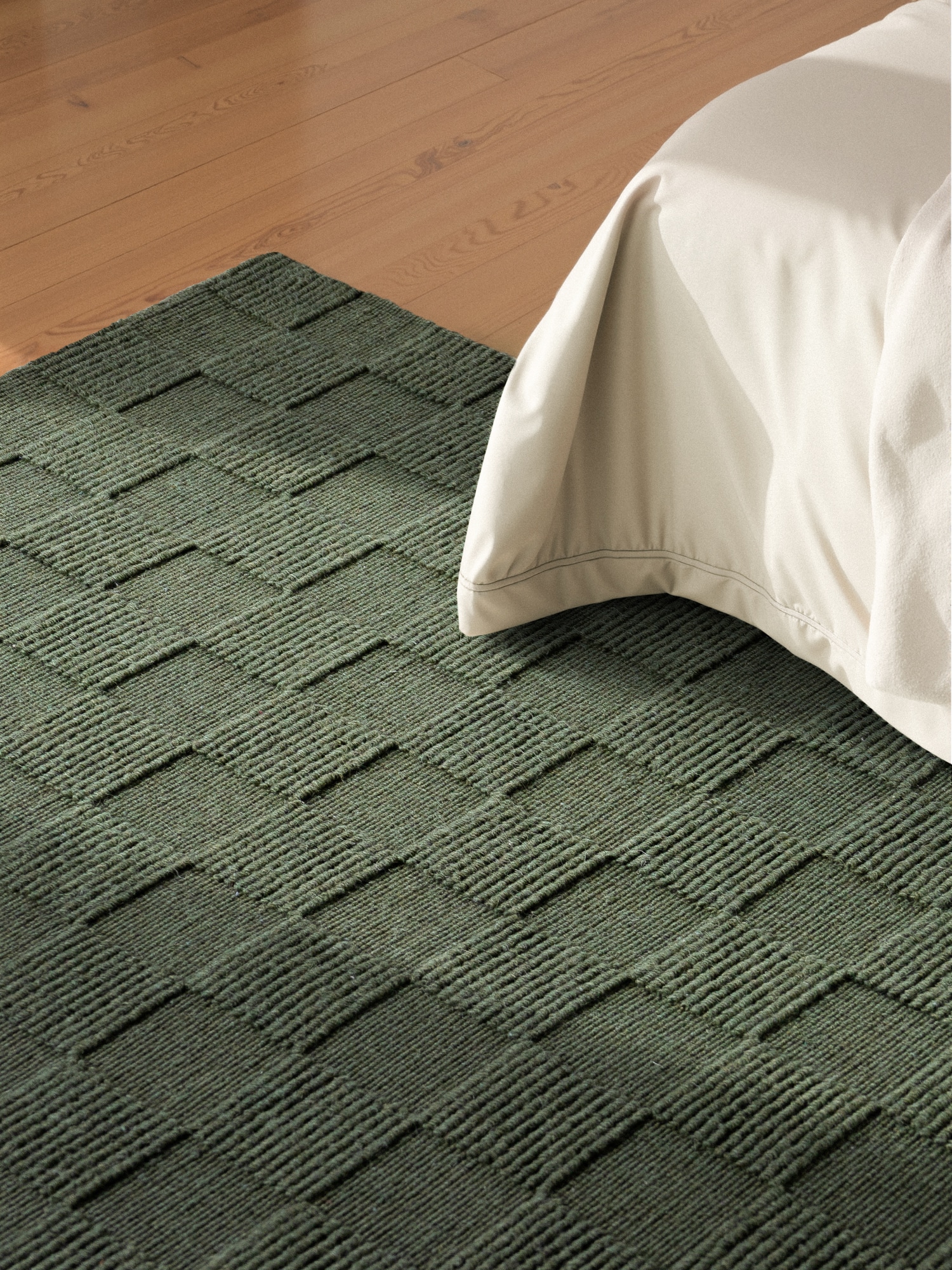 Villeroy & Boch Wollteppich »Scala« rechteckig 10 mm Höhe Handgewebt, Wolle, Kariert, Natur, 3D-Struktur, Karo, Wohnzimmer