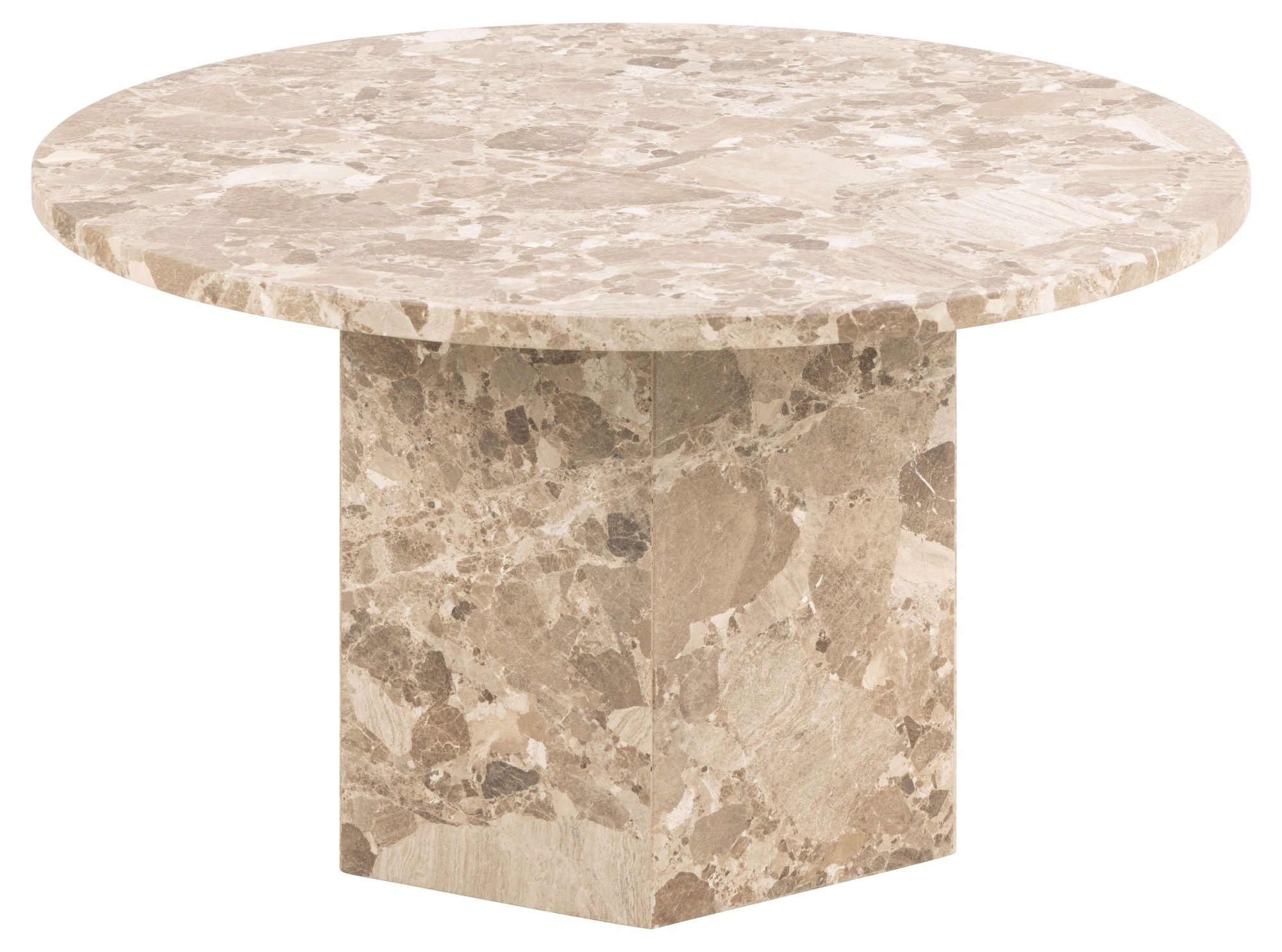 Thumbnail - ACTONA GROUP Couchtisch "Naxos", Rund Couchtisch, matt Latte lackiert Marmor, Ø80x42cm