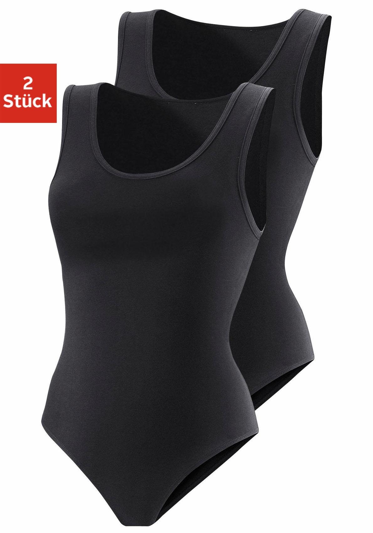 Shirtbody, (2er-Pack), aus elastischer Baumwoll-Qualität